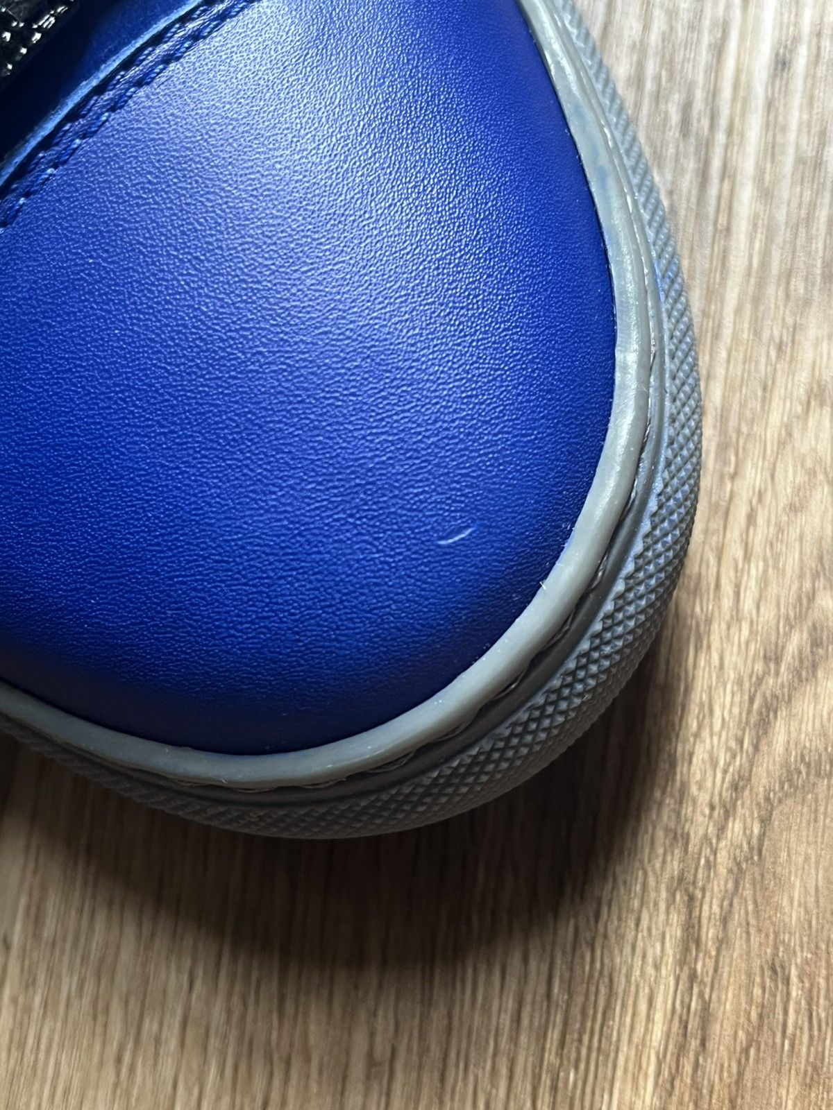 Balenciaga Balenciaga Arena High Top Leather Sneakers Blue Size 43 Size US 11 / EU 44 - 13 Thumbnail