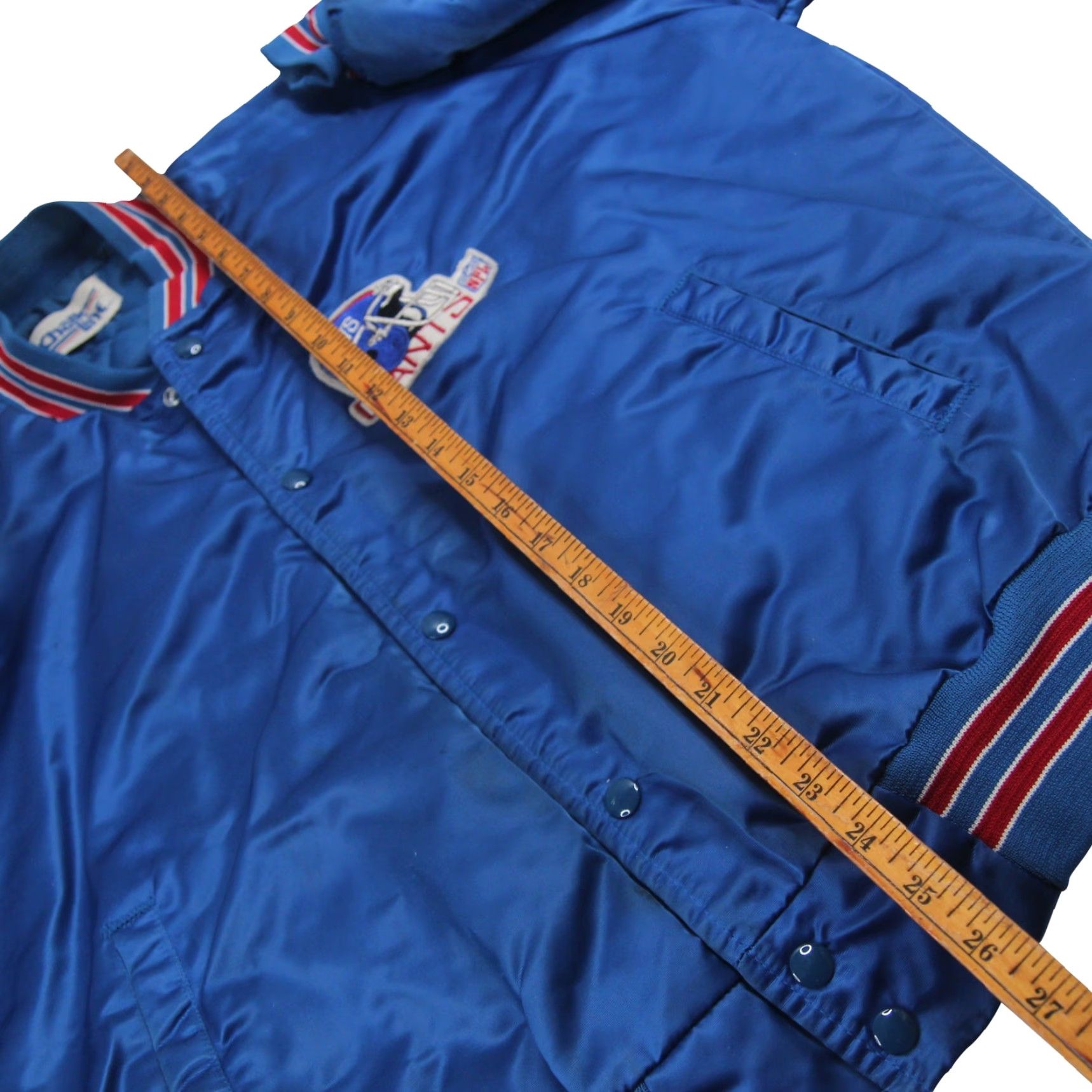 Chalk Line VINTAGE Chalk Line Mens XL New York Giants Satin Jacket Blue Size US XL / EU 56 / 4 - 7 Thumbnail