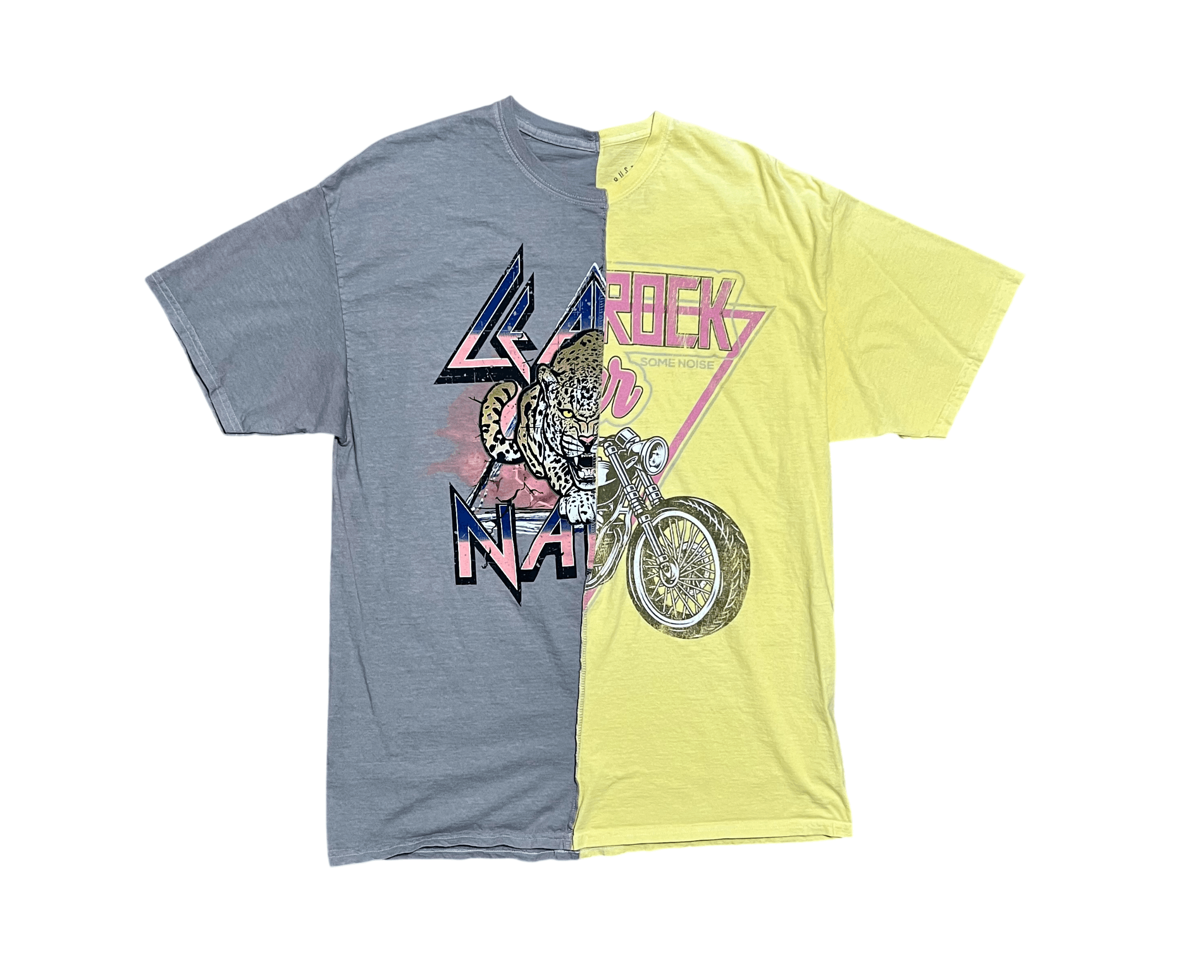 Def Leppard Def Leppard Motorcycle Make Some Noise Split Graphic T-Shirt Size US L / EU 52-54 / 3 - 1 Thumbnail