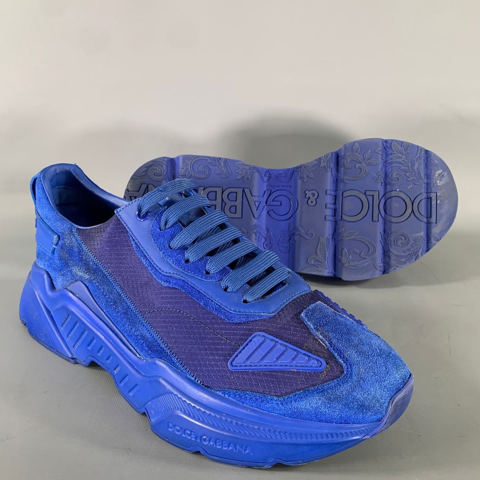Dolce & Gabbana DOLCE & GABBANA Size 10 Blue Cobalt Nylon Sneakers Size US 10 / EU 43 - 5 Thumbnail