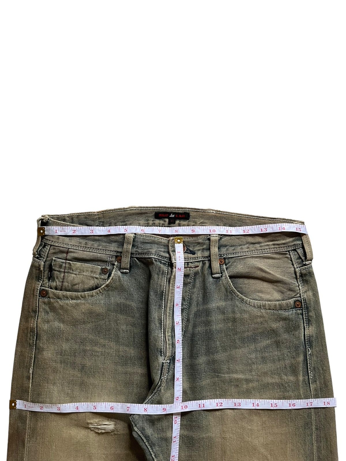 Paul Smith Red Ear Vintage Red Ear Button Fly Sick Mud Wash Loose Jeans Size US 31 - 11 Thumbnail