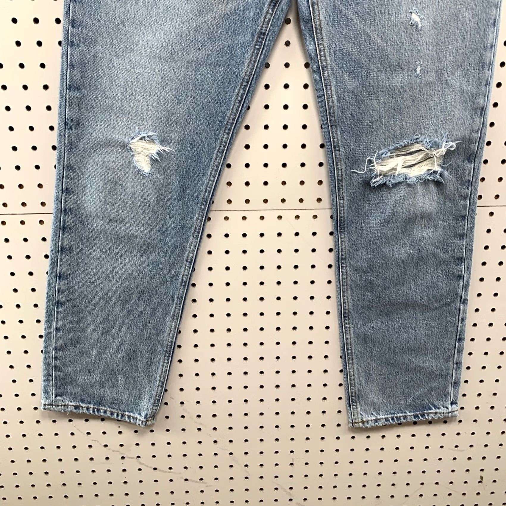 RE/DONE RE/DONE Blue Denim Jeans 70's Straight Fit Womens Size 29 Light Wash 30x28.5 Jeans Size 29" - 4 Thumbnail