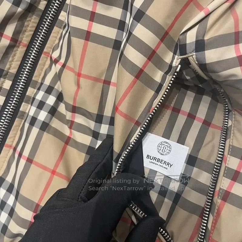 Burberry Burberry Men's Black Nylon Logo Check Jacket. Size US S / EU 44-46 / 1 - 6 Thumbnail