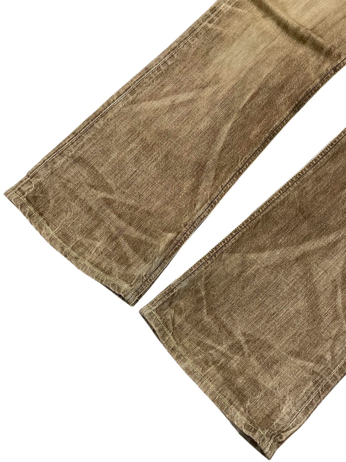 Edwin × Japanese Brand × Vintage Edwin 503 Flare Faded Brown Whiskers Jeans Size US 32 / EU 48 - 5 Thumbnail