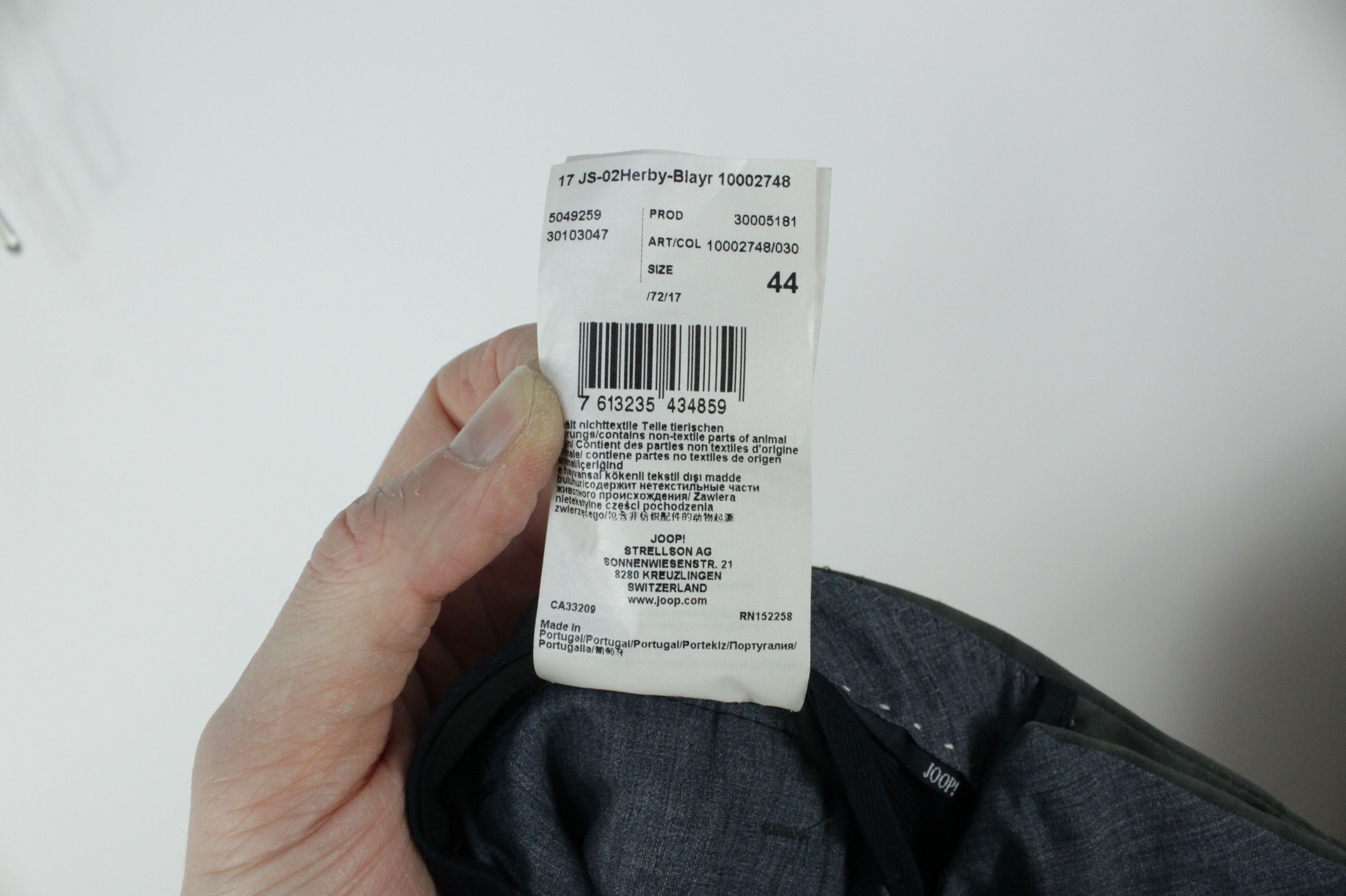 Joop! JOOP! Slim-Fit Gray Stretch Cotton Formal Pants Suit Size 34R - 17 Thumbnail
