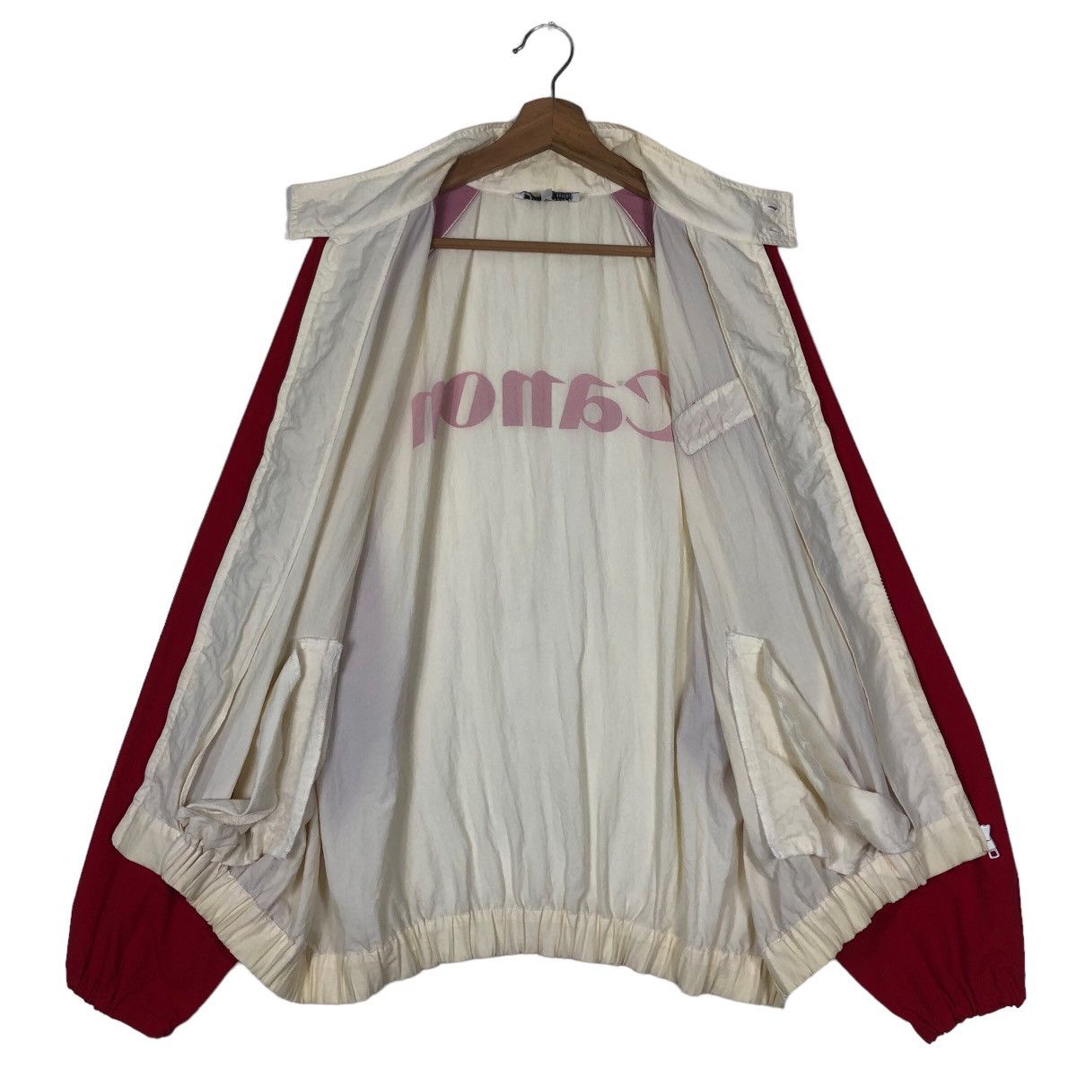 Japanese Brand 🔥90’s Vintage Bomber Jacket Canon Big Logo Spel Out Size US L / EU 52-54 / 3 - 10 Thumbnail