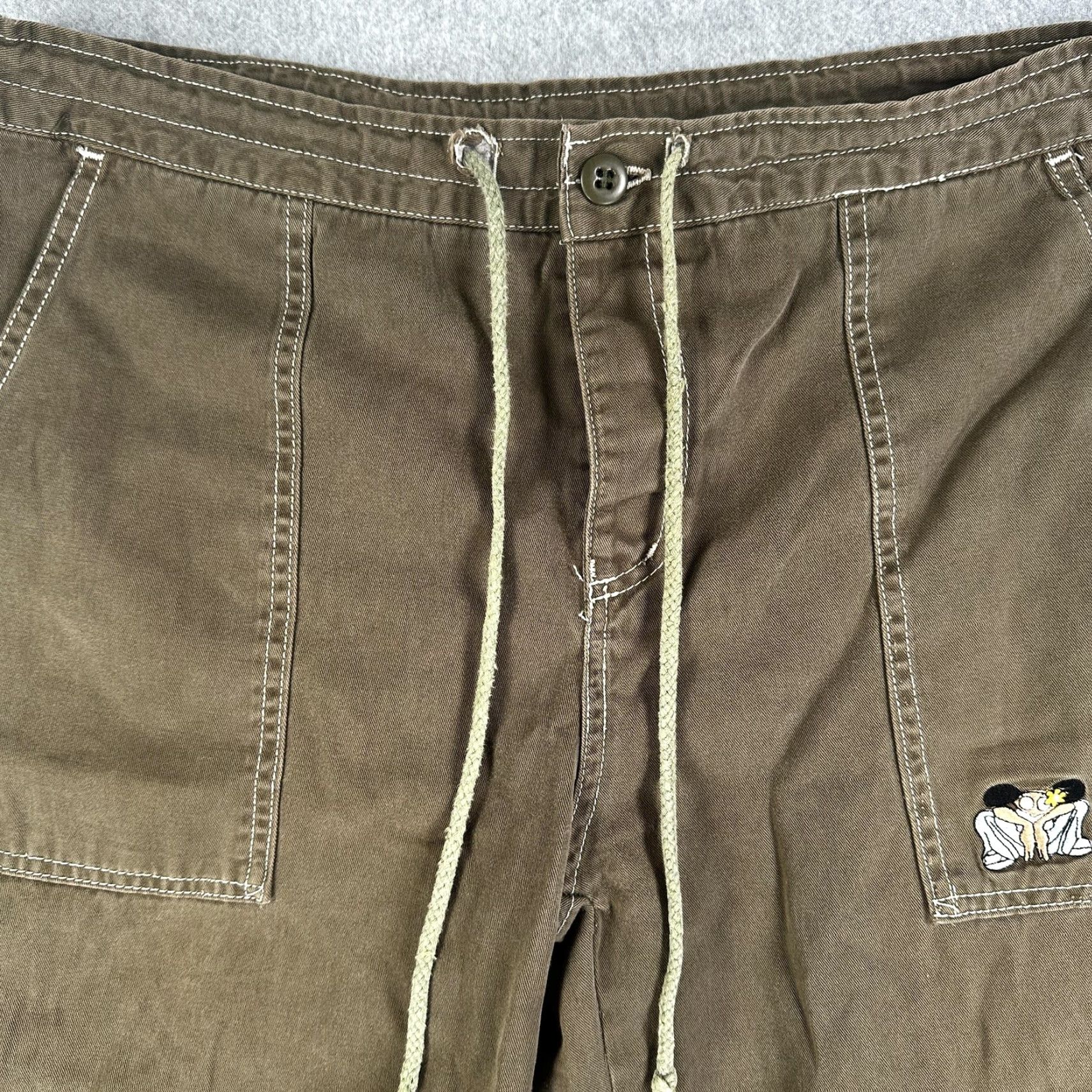 Vintage VINTAGE Buggirl Pants Womens L Brown Jogger Stretch Baggy Fit 32 In Inseam Casual 10-12 Size 36" / US 14 / IT 50 - 4 Thumbnail