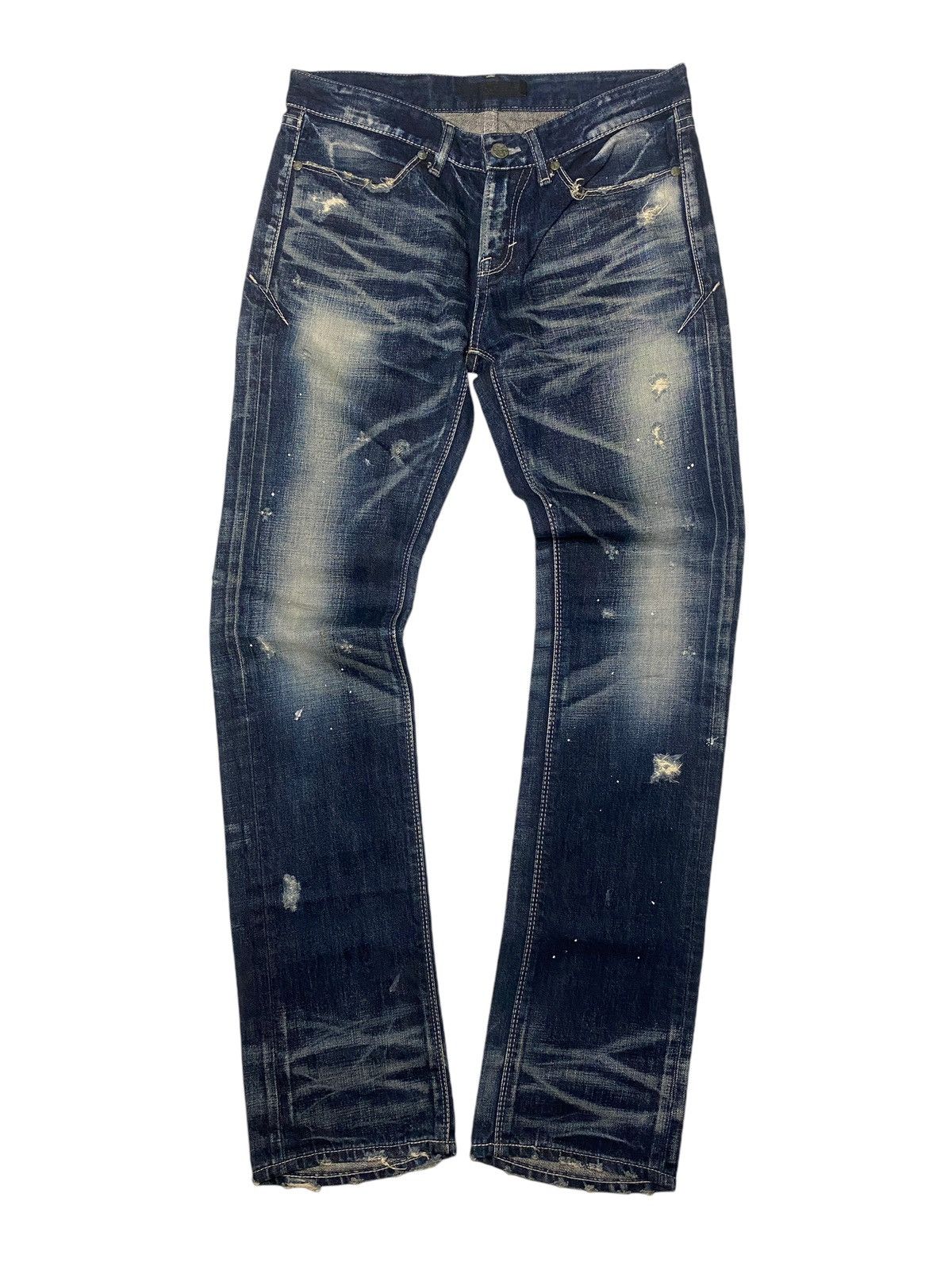 If Six Was Nine Fuga Clawmark Whiskered Seawash Jeans Size US 30 / EU 46 - 2 Thumbnail