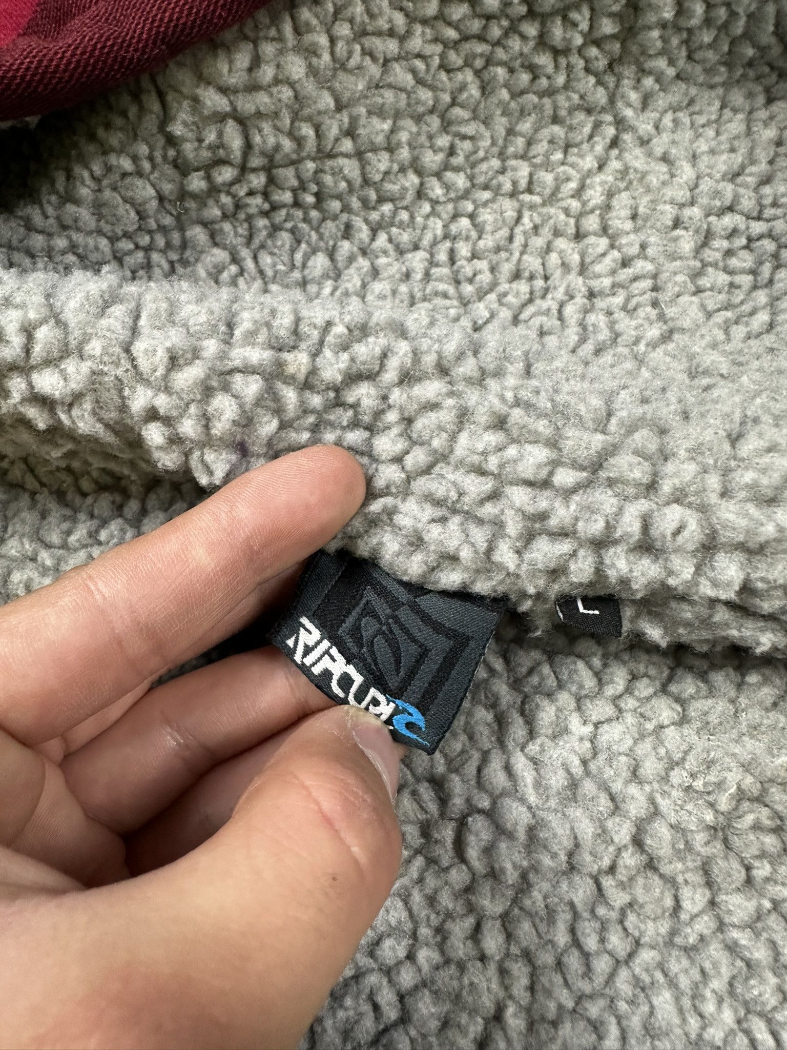 00s Vintage Rip Curl Sherpa Boxy Hoodie