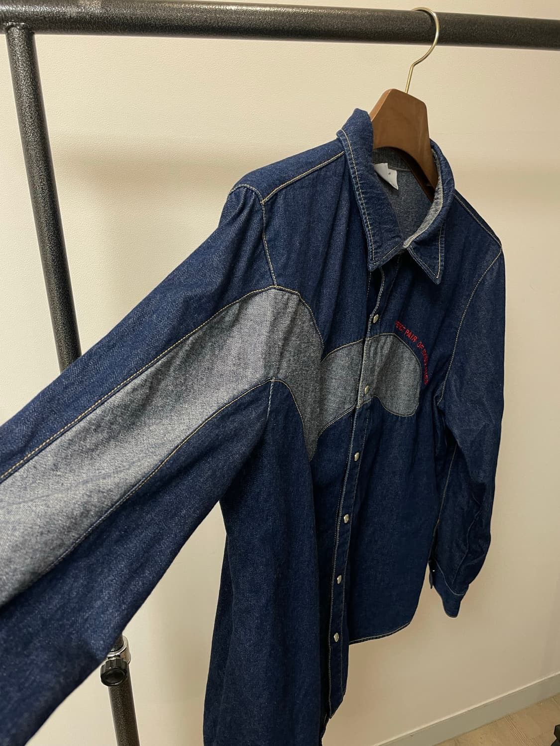 Evisu × Japanese Brand × Vintage Evisu vintage big logo seagull denim shirt buttons Size US S / EU 44-46 / 1 - 3 Thumbnail