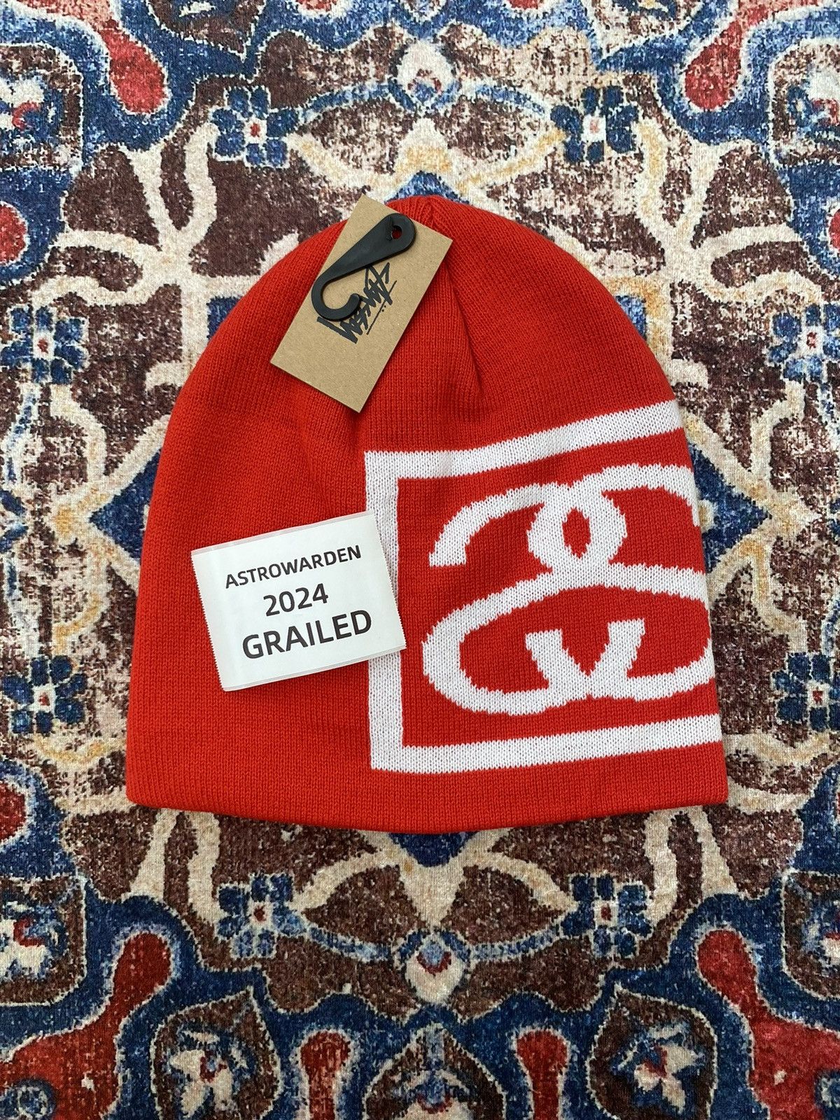 Stussy Stussy Ss Link Skull Cap Beanie - Red Size ONE SIZE - 2 Thumbnail