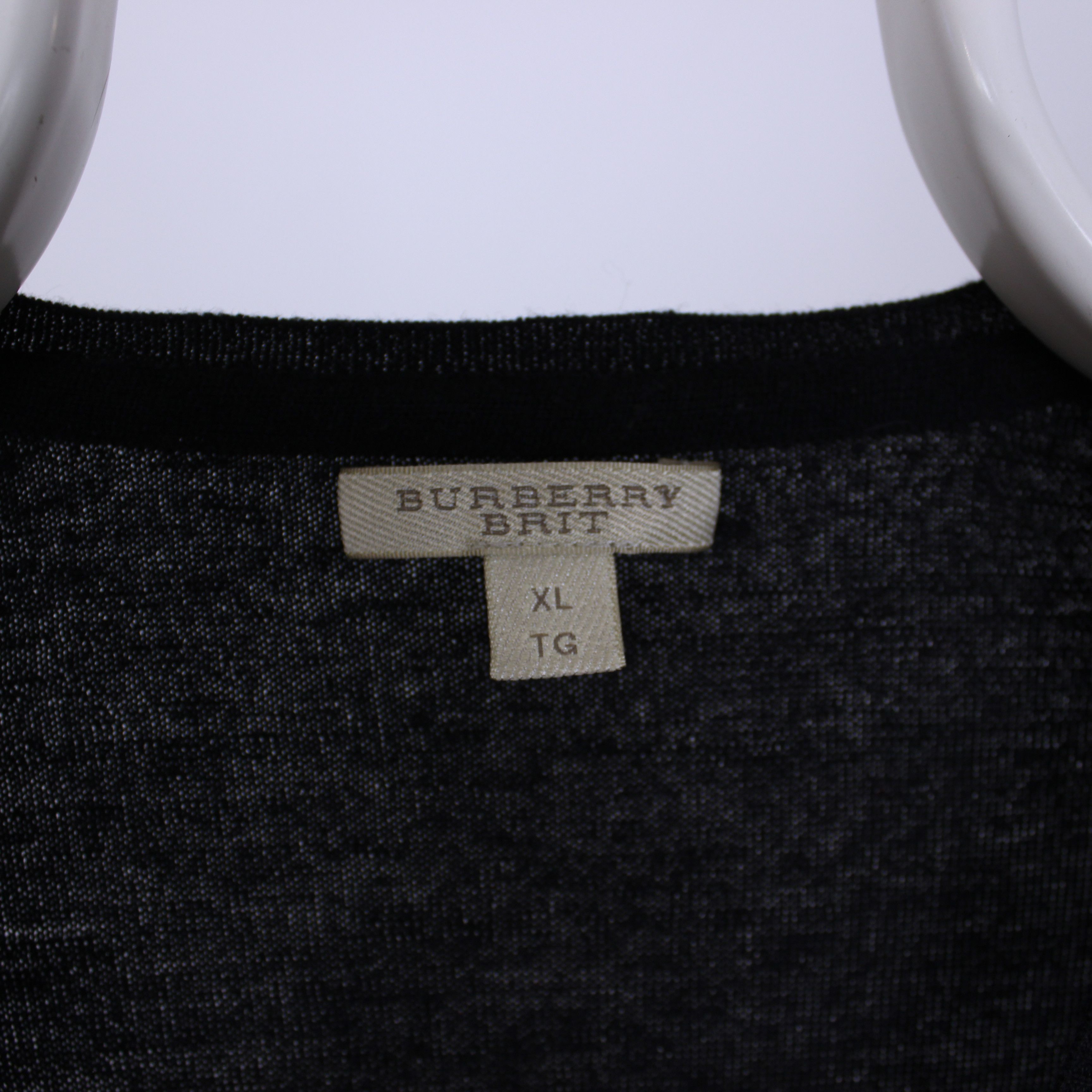 Burberry Burberry sweater v neck merino wool L XL black blue Size US XL / EU 56 / 4 - 4 Thumbnail