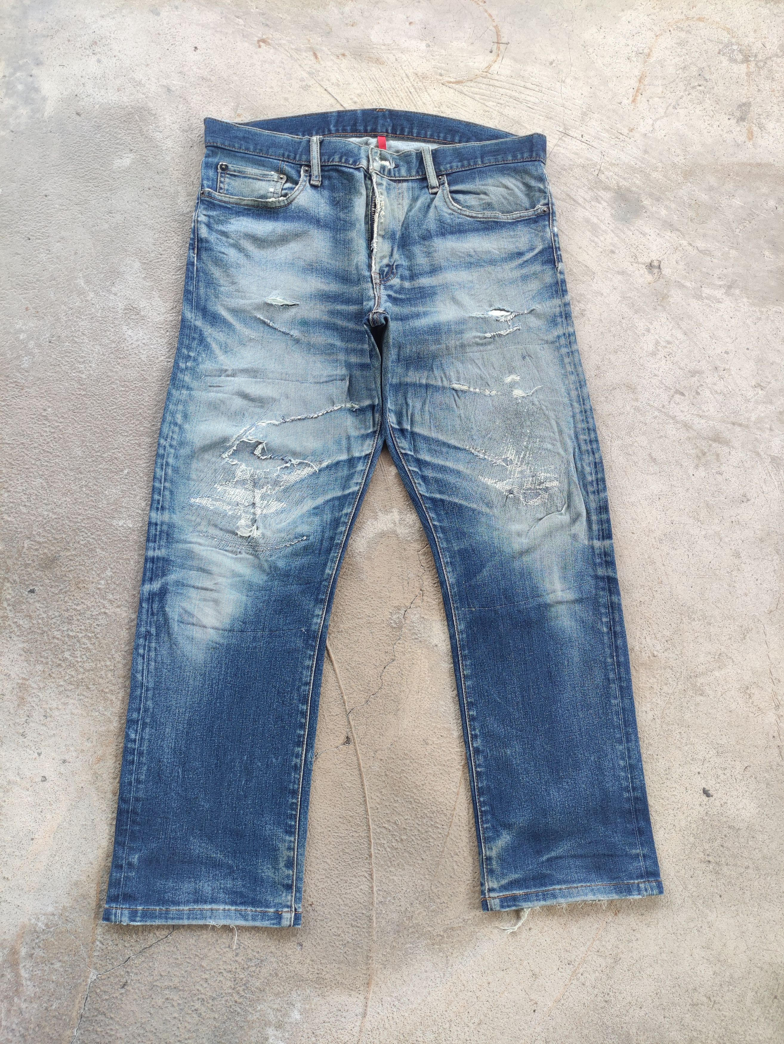 Japanese Brand Vintage Japanese Jean Distressed Faded Denim W36 Size US 36 / EU 52 - 1 Thumbnail