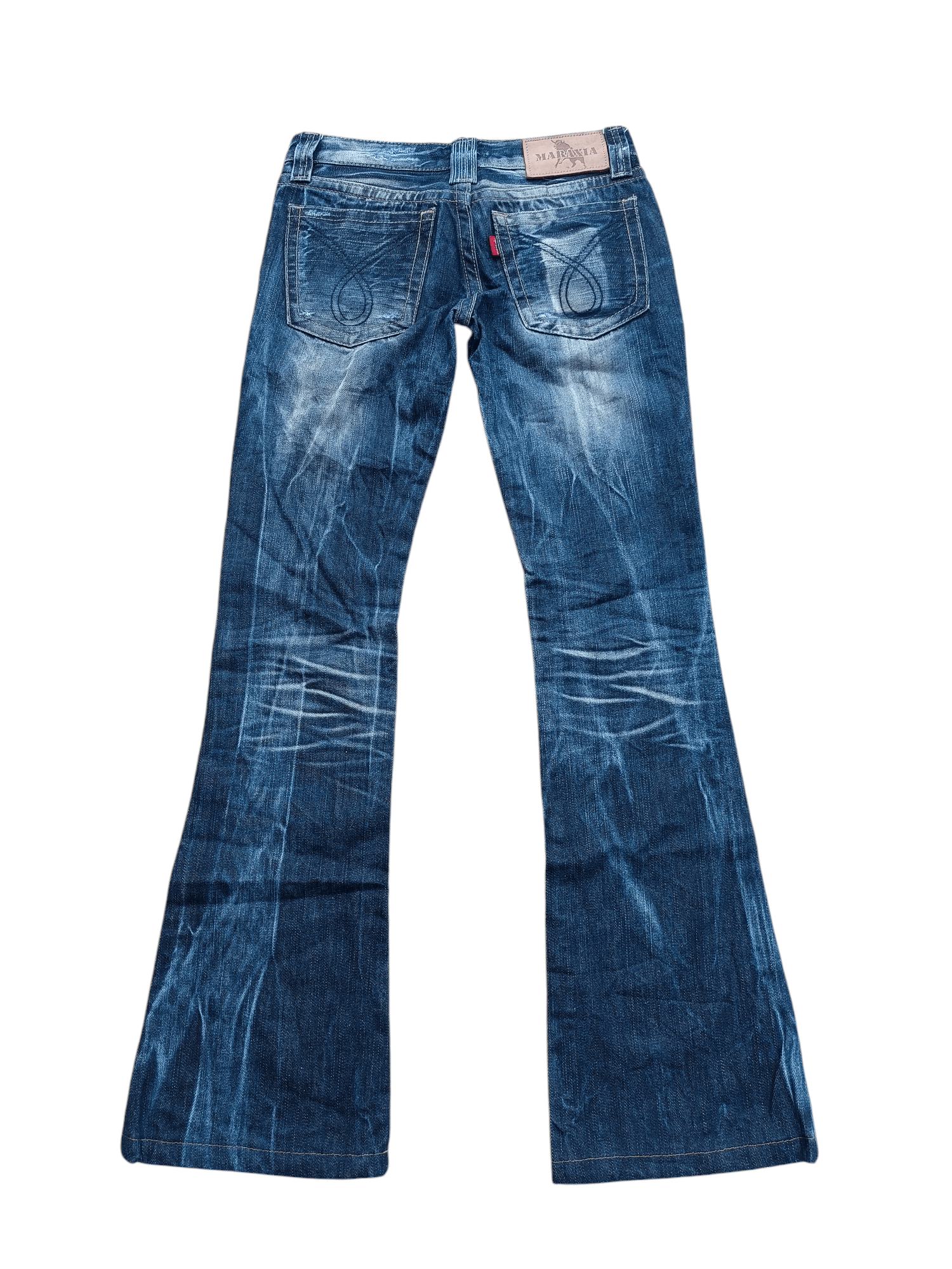 Hysteric Glamour SUPER FLARED🔥Maraxia Whiskers Faded Low Rise Boot Cut Jeans Size US 28 / EU 44 - 6 Thumbnail