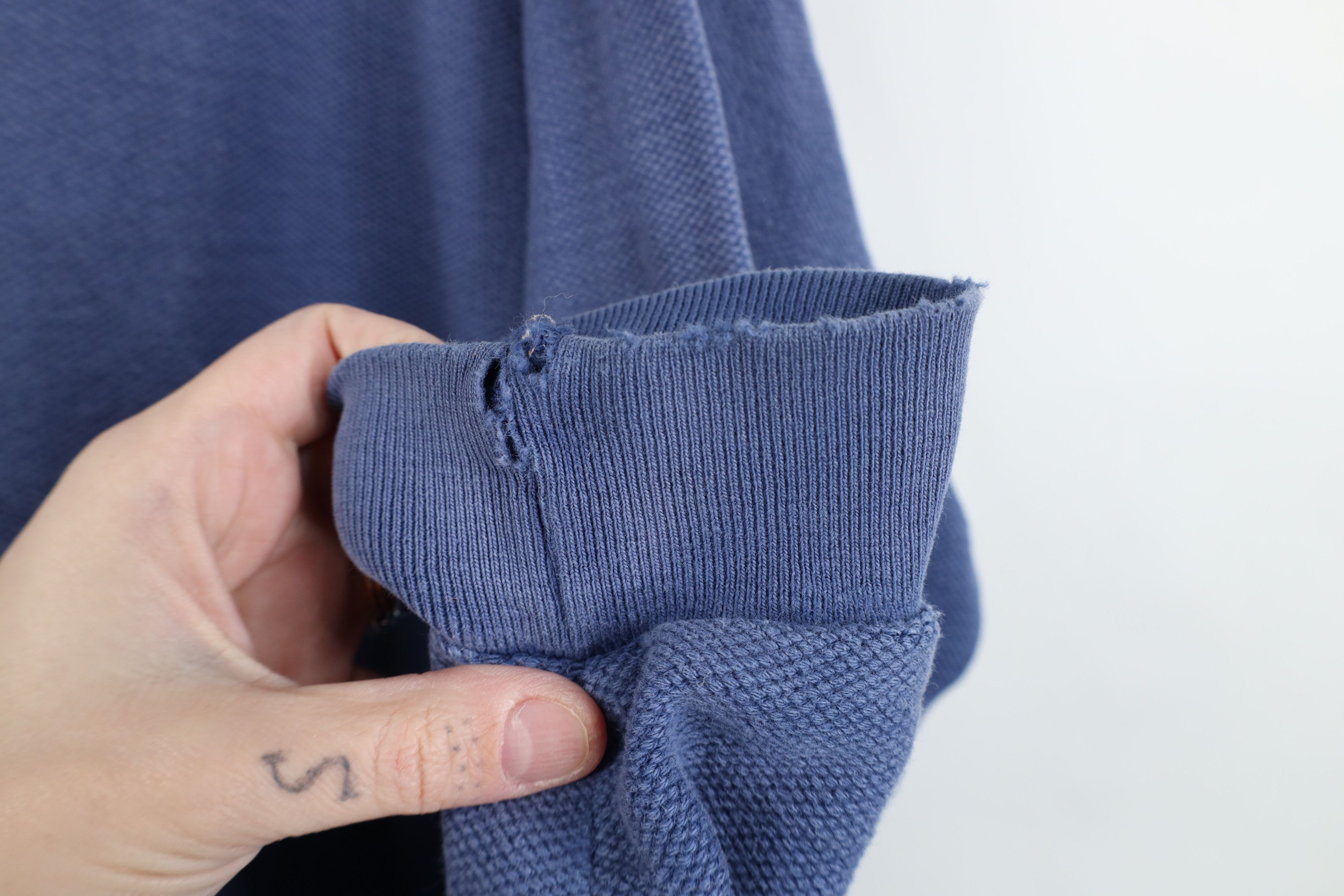 Columbia Vintage 90s Columbia Knit Heavy Thermal Sweatshirt Blue USA Size US XL / EU 56 / 4 - 10 Thumbnail