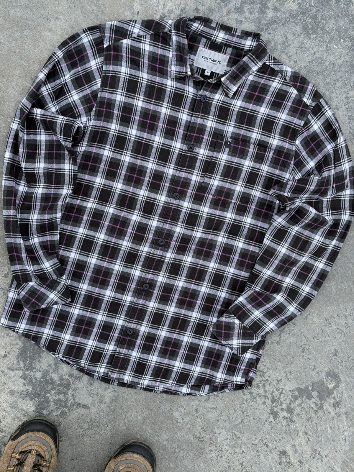 Carhartt Carhartt WIP Flannel Line Button Up Y2k Plaid Shirt Size US M / EU 48-50 / 2 - 2 Thumbnail