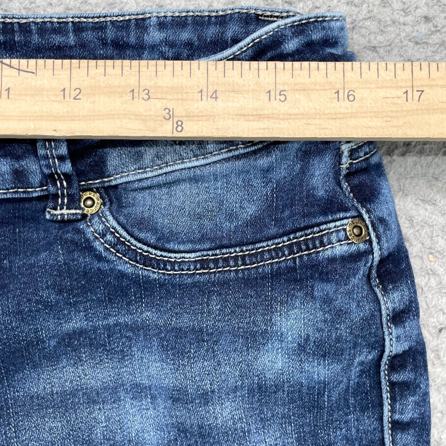 Vintage Maurice Jean Shorts Women Large Raw Cut Off Y2K Retro 90's American Preppy Rodeo Denim Size 36" / US 14 / IT 50 - 2 Thumbnail