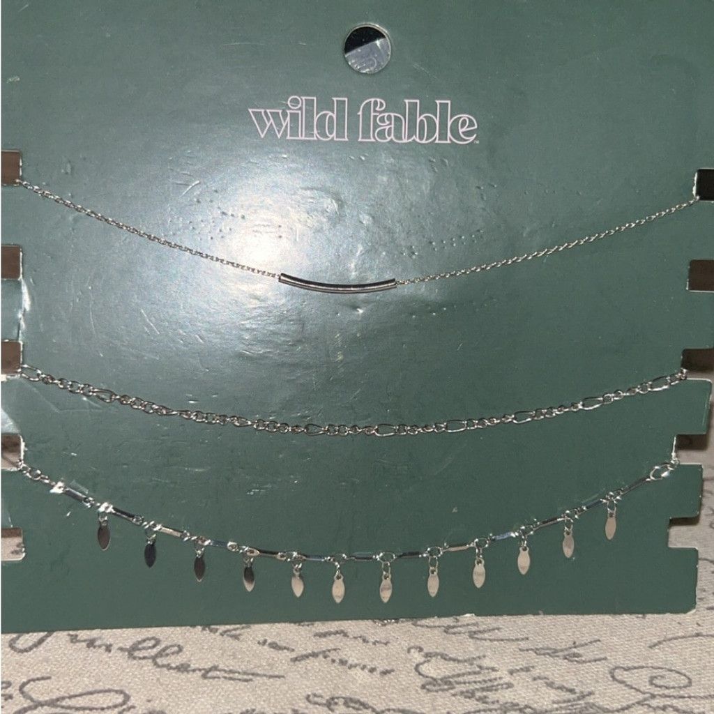 Other wild fable Silver Layered Necklace Set wTiny Dangle Charms Size ONE SIZE - 3 Thumbnail