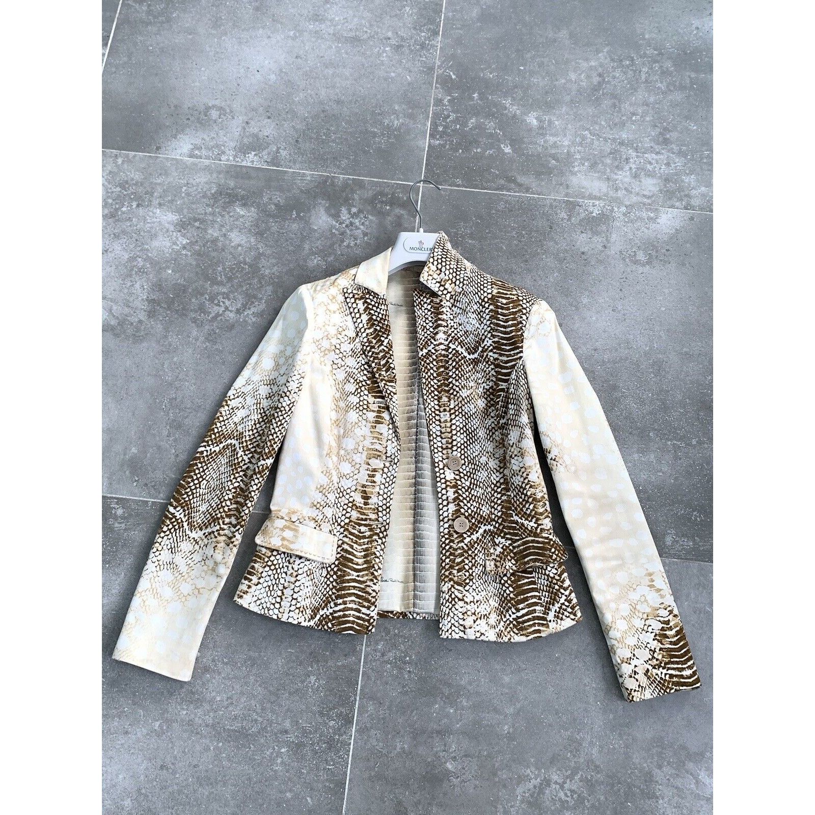 Roberto Cavalli × Vintage Women's ROBERTO CAVALLI Lizard Blazer Jacket SZ S-M EU 36-38 Size M / US 6-8 / IT 42-44 - 18 Thumbnail