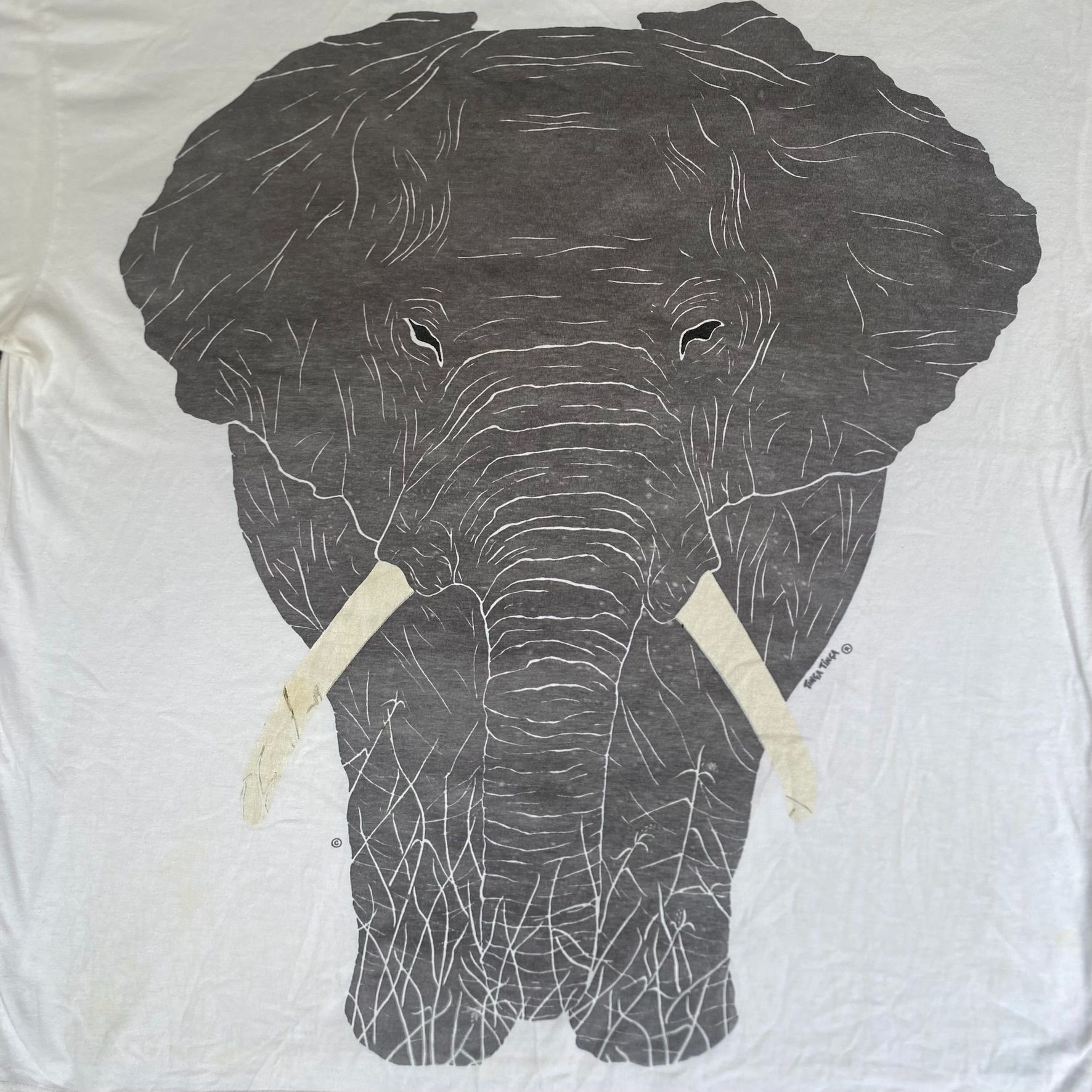 Vintage Vintage 90s Elephant Nature Shirt Animal Artwork AOP Tee Size US XL / EU 56 / 4 - 3 Thumbnail