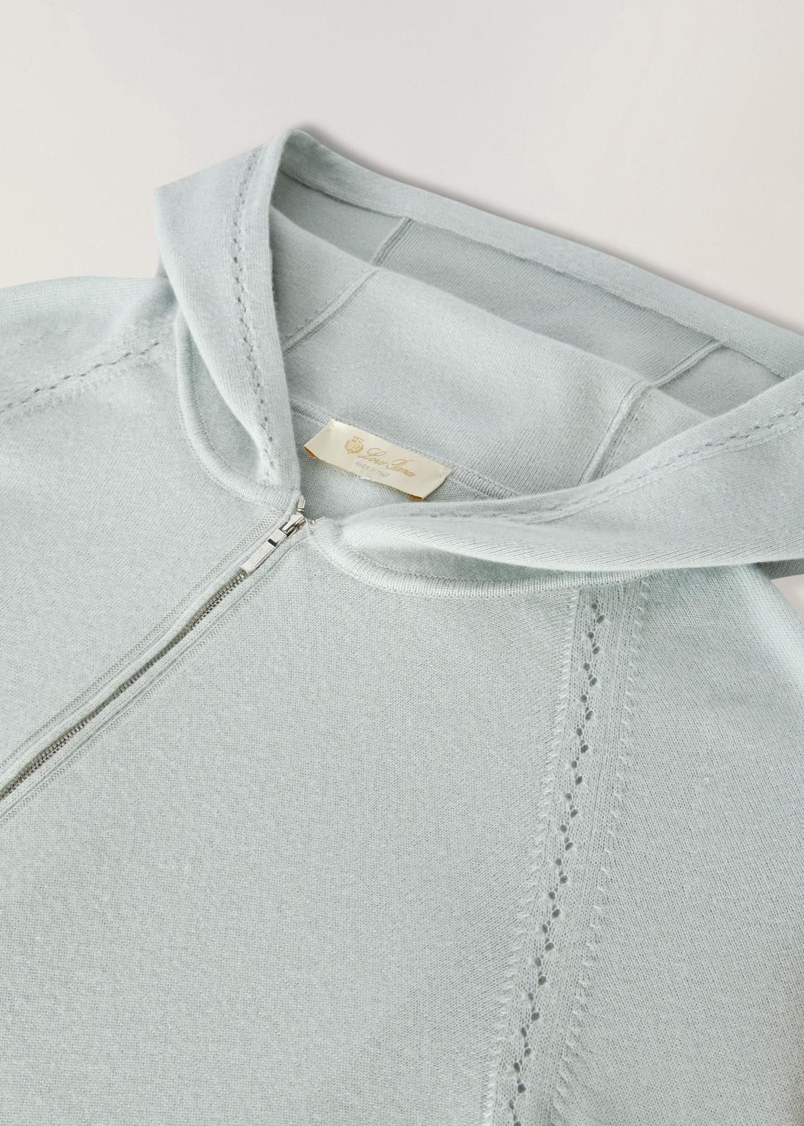 Loro Piana o1srvl11e1024 Cocooning Hooded Bomber in Light Mint Size L / US 10 / IT 46 - 3 Thumbnail