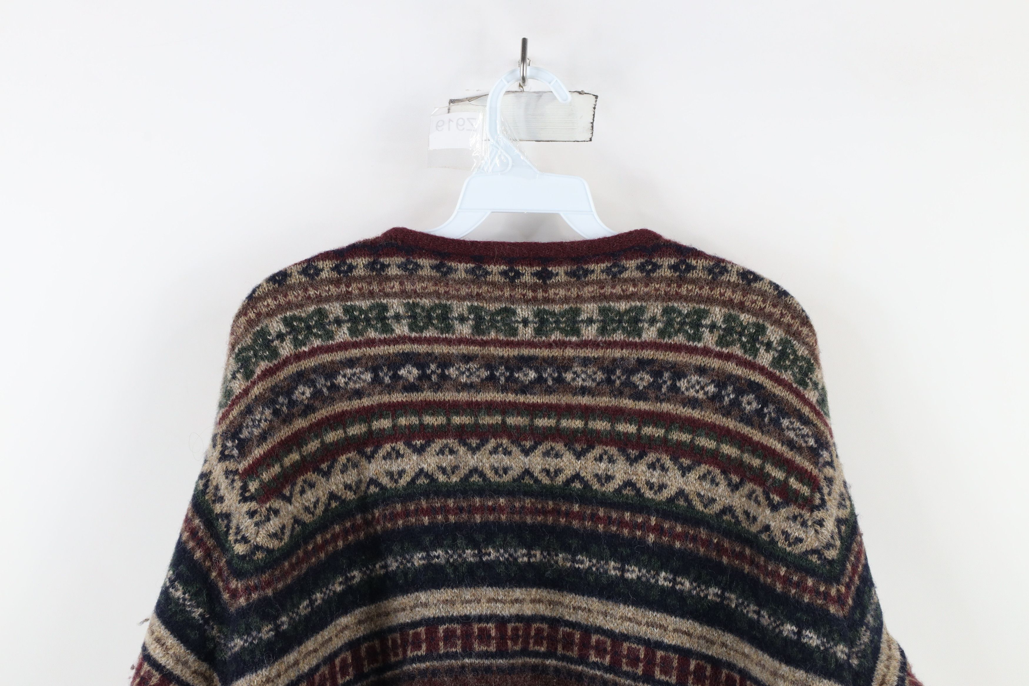 Vintage Vintage 90s Streetwear Wool Fair Isle Knit Cardigan Sweater Size L / US 10 / IT 46 - 10 Thumbnail