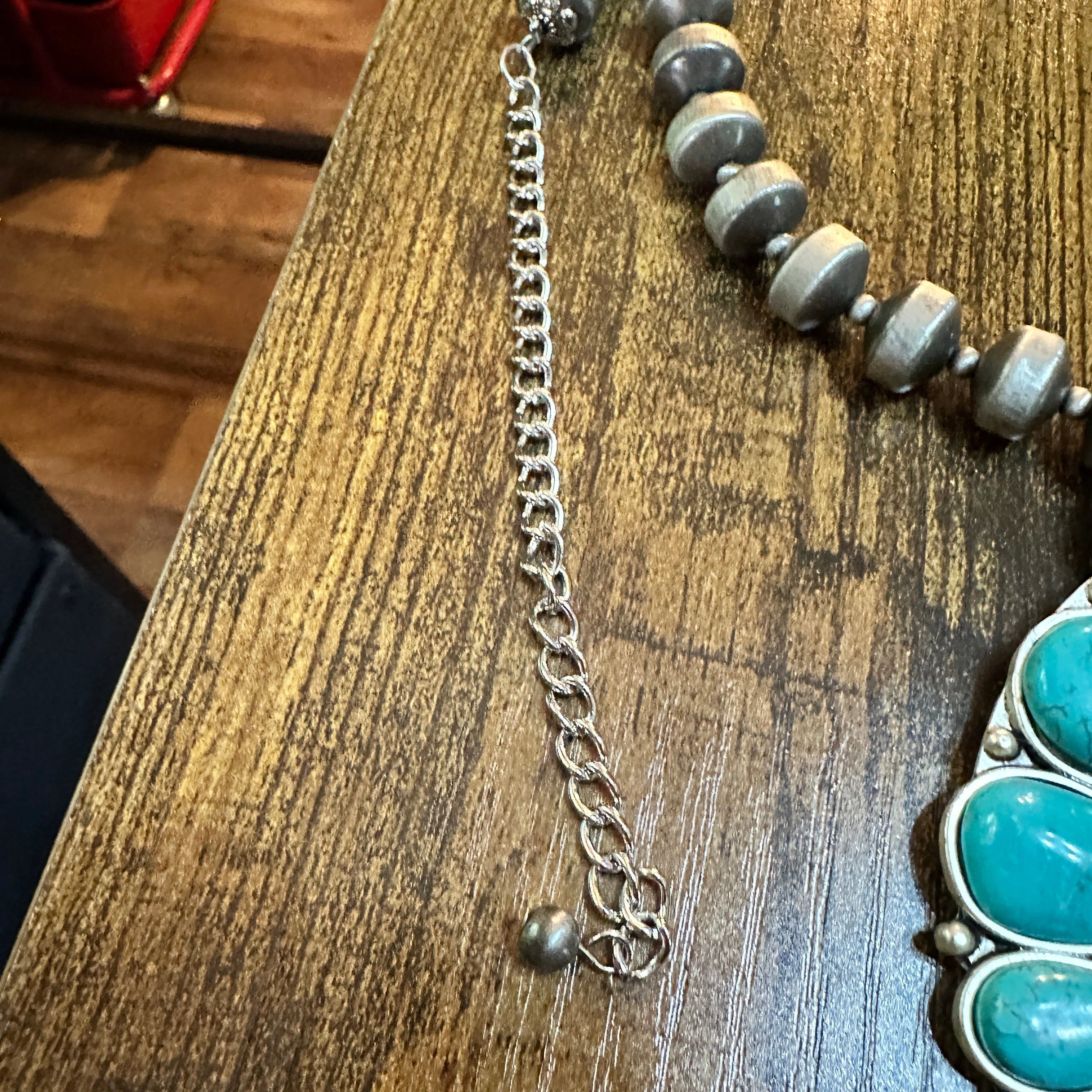 Other Extra Long Handmade Squash Naja Turquoise Necklace with Anti Size ONE SIZE - 7 Thumbnail