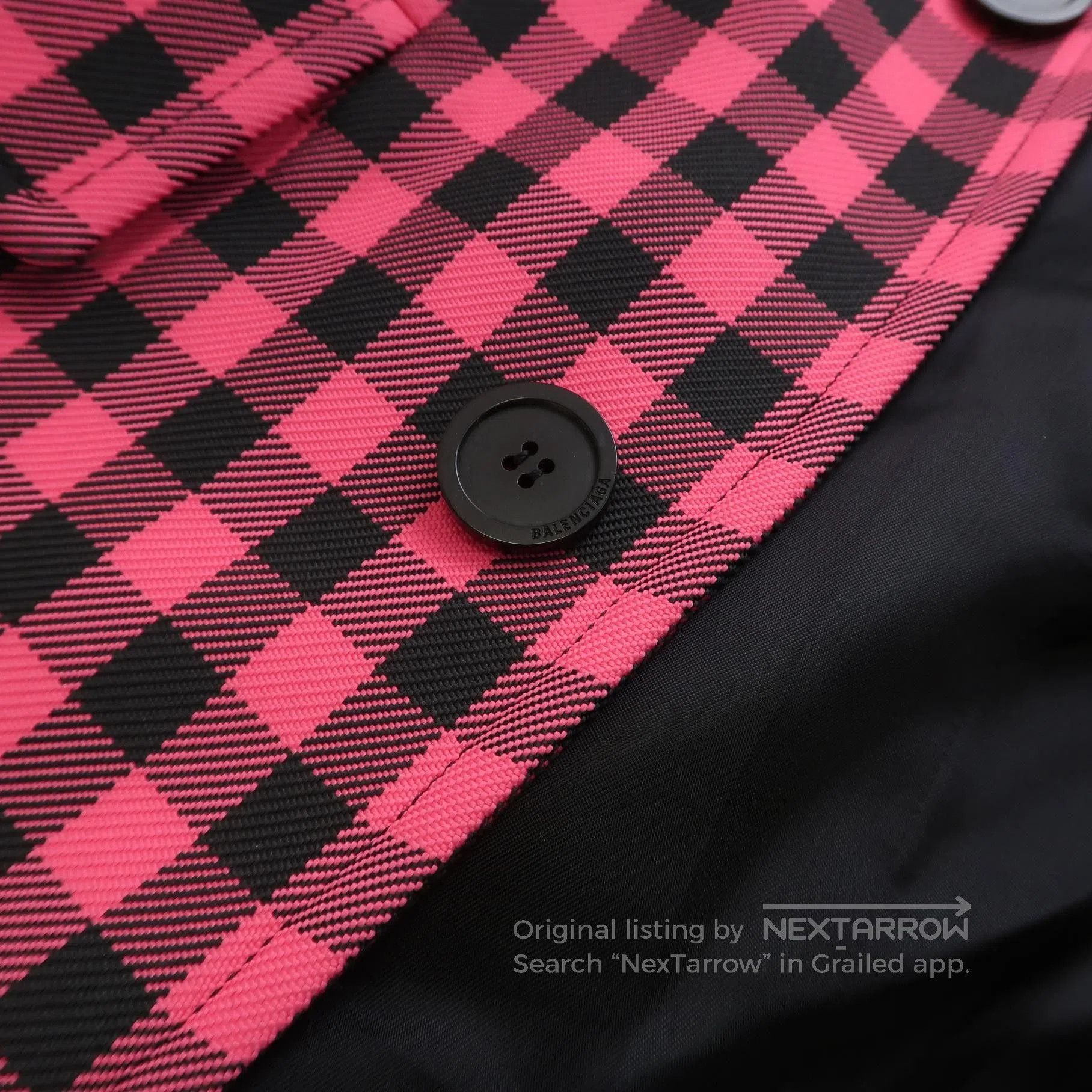 Balenciaga Pink & Black Checkered Single. Size XS / US 0-2 / IT 36-38 - 3 Thumbnail