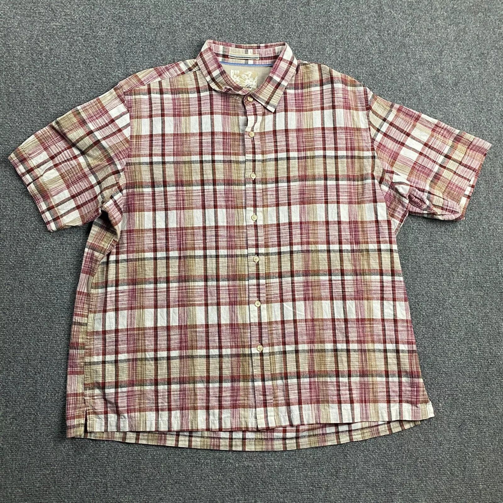 Tasso Elba Tasso Elba Island Shirt Men's Plaid XL Linen Cotton Size US XL / EU 56 / 4 - 1 Thumbnail