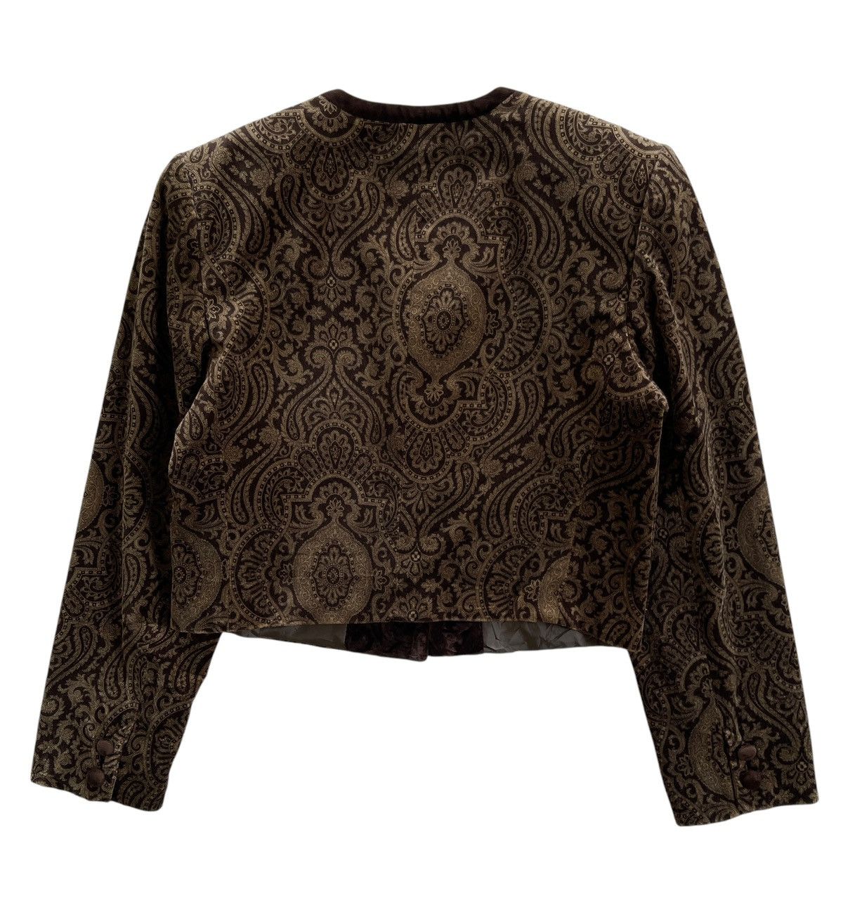 Valentino Valentino Garavani Paisley Cropped Velvet Jacket Size M / US 6-8 / IT 42-44 - 4 Thumbnail