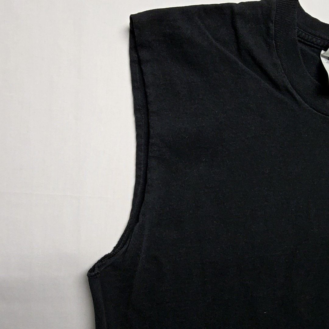 Fruit Of The Loom × Vintage Vintage Station Three Lounge Sleeveless L Black Cut off Tee Size US L / EU 52-54 / 3 - 6 Thumbnail