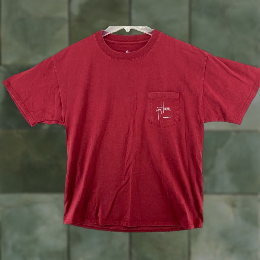 Guy Harvey Guy Harvey Mens TShirt Large Red Fishing Outdoor Marlins Shirt Adult L Red Cotton Jersey Short Sleeve Crew Neck Graphic Print Men Size US L / EU 52-54 / 3 - 1 Thumbnail