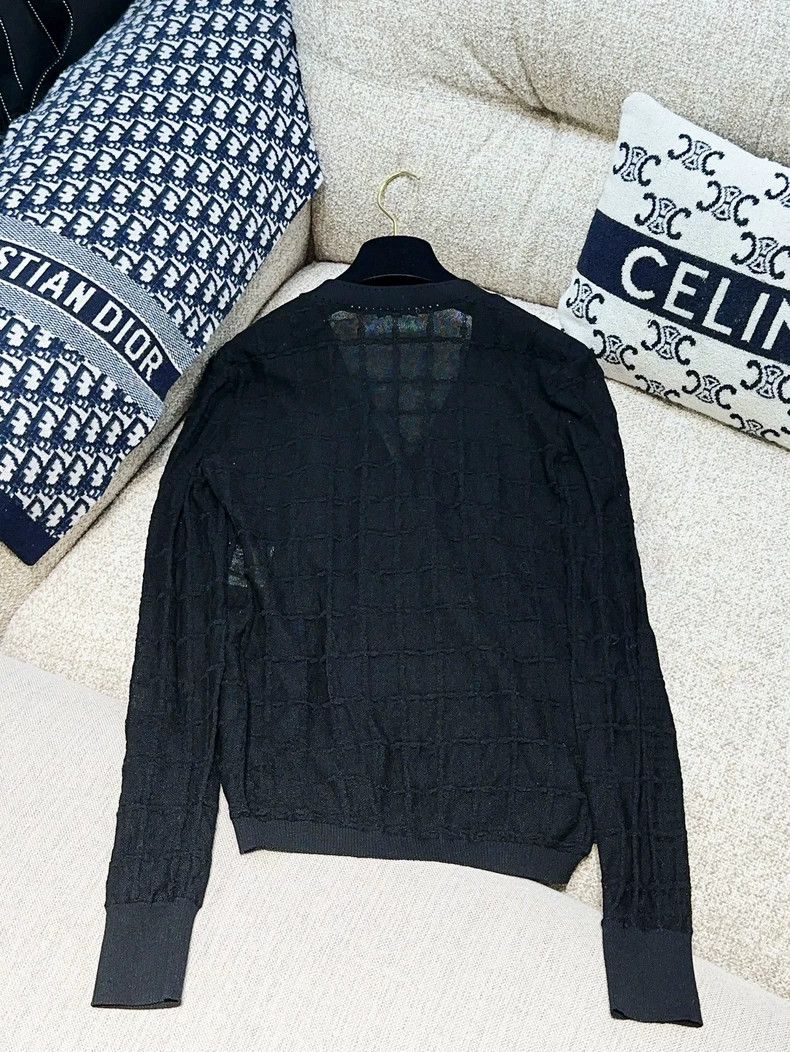 Chanel Chanel Cuban series black waffle plaid thin long-sleeved k Size XXS / US 00 / IT 34 - 3 Thumbnail