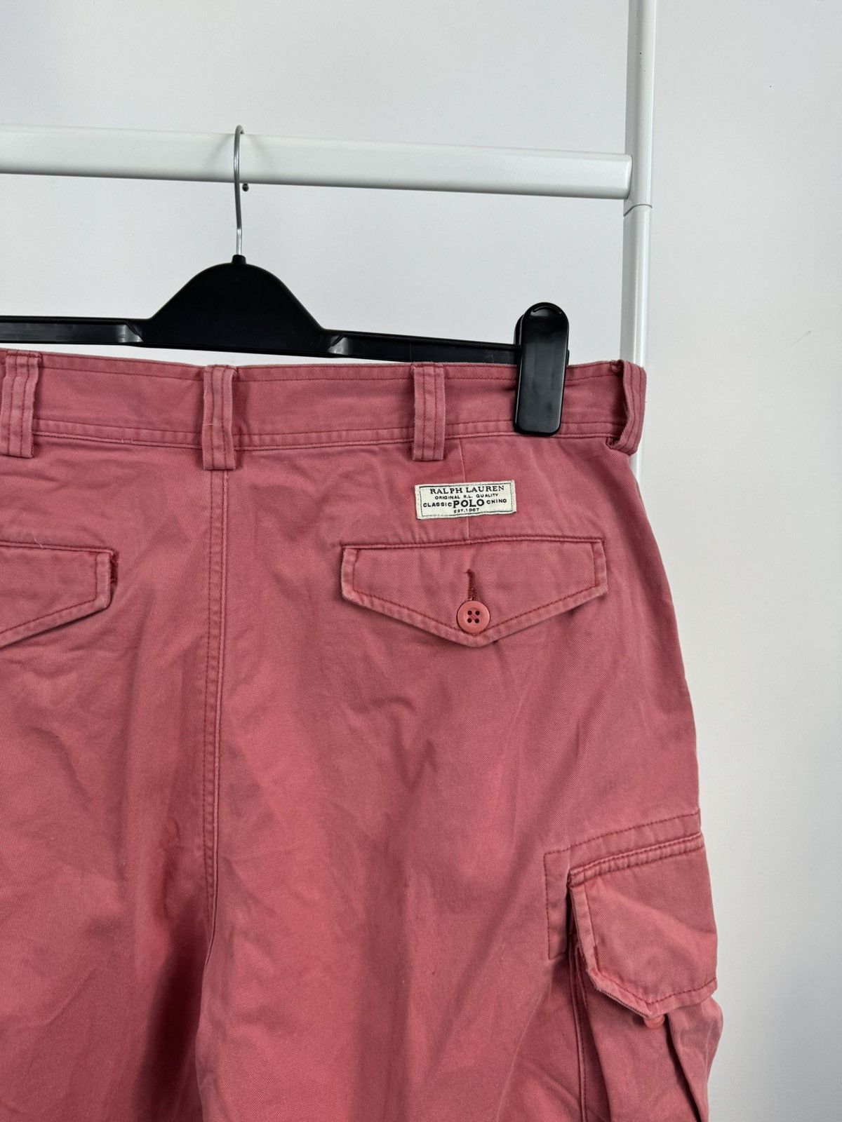 Vintage Vintage Polo Ralph Lauren Pink Cargo Shorts Size US 34 / EU 50 - 4 Thumbnail