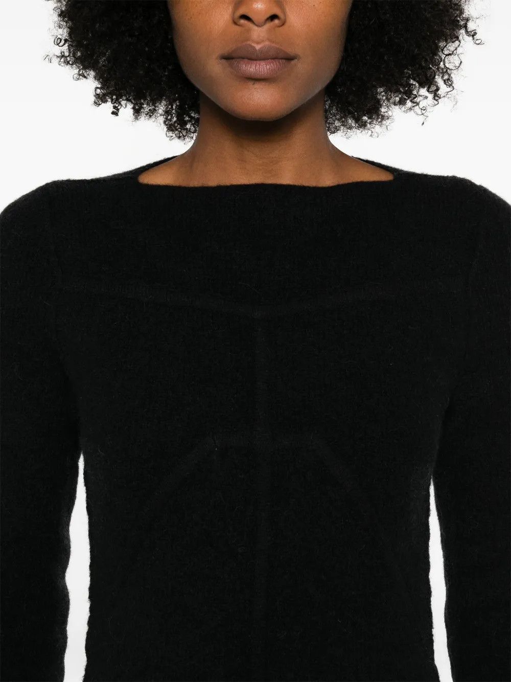 Rick Owens o1y0126 Sweater Maxi Dress in Black Size S / US 4 / IT 40 - 2 Thumbnail