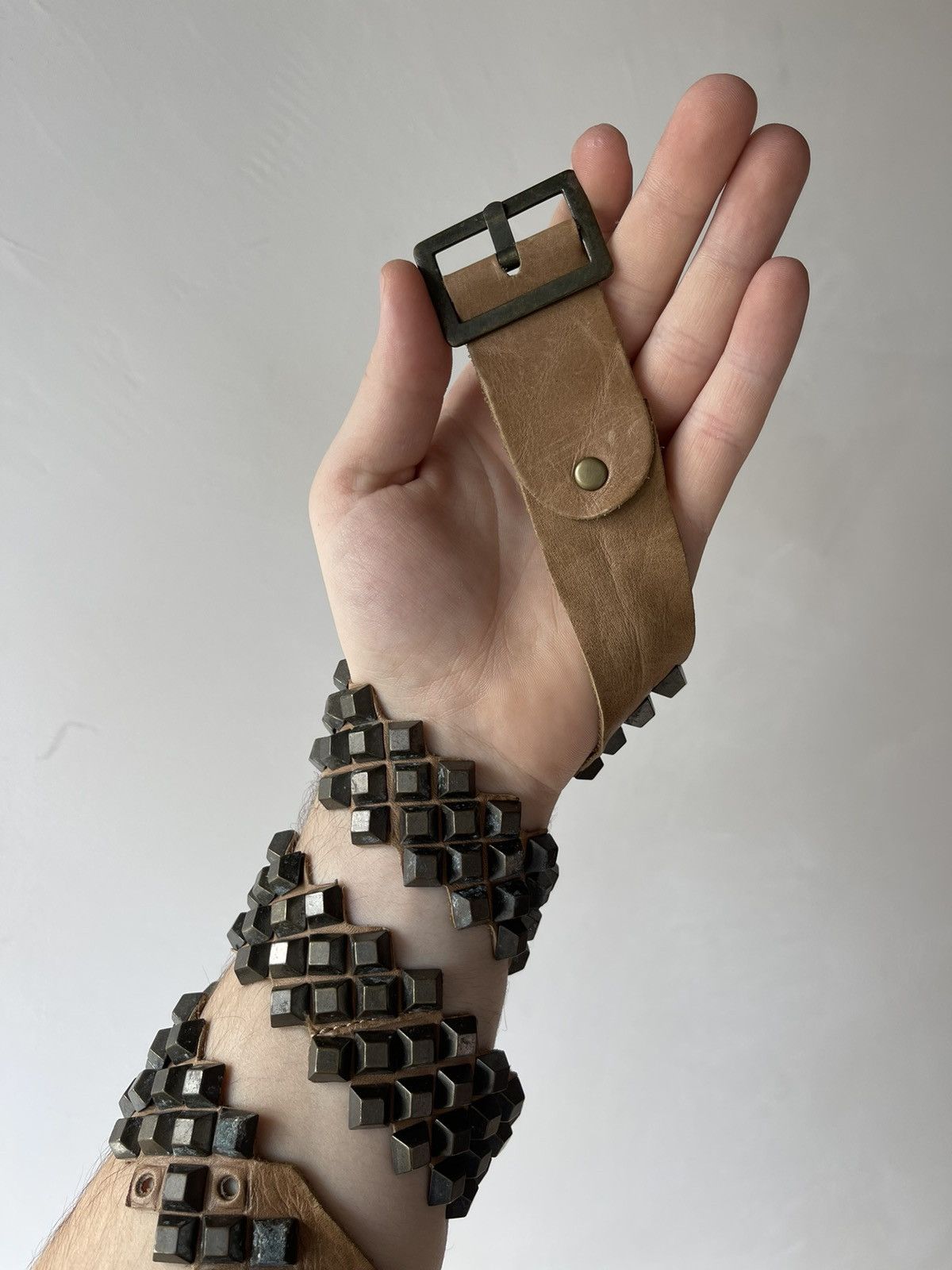 Marithe + Francois Girbaud Marithe Francois Girbaud Archive Mega Studded Leather Belt Size ONE SIZE - 2 Thumbnail