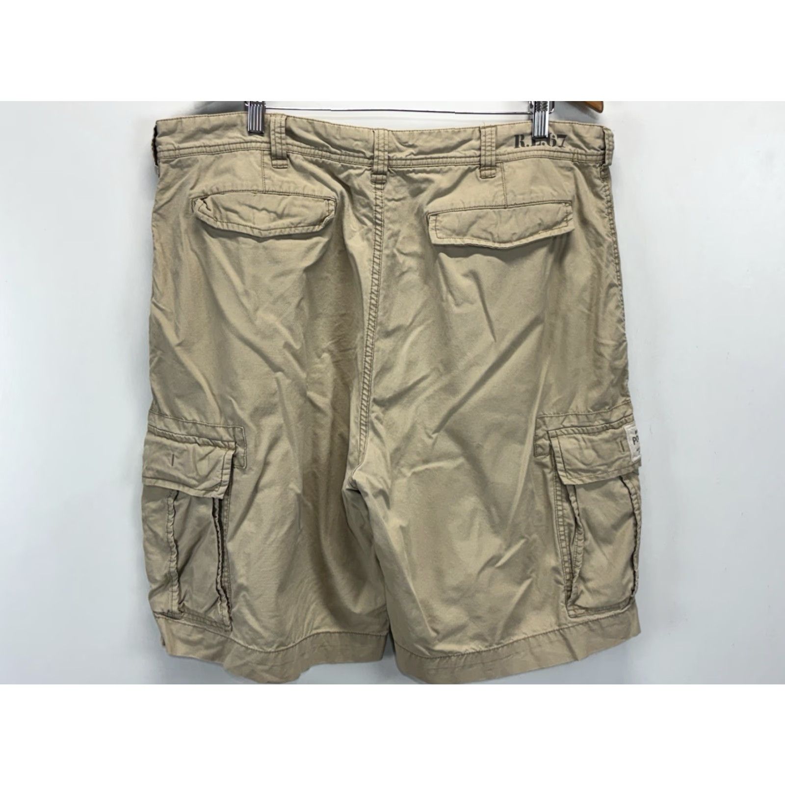 Vintage VINTAGE Ralph Lauren Polo Jeans Cargo Shorts Men Beige 40x10.5 Regular Inseam Cargo Pockets 1990s Summer Mens Size US L / EU 52-54 / 3 - 4 Thumbnail