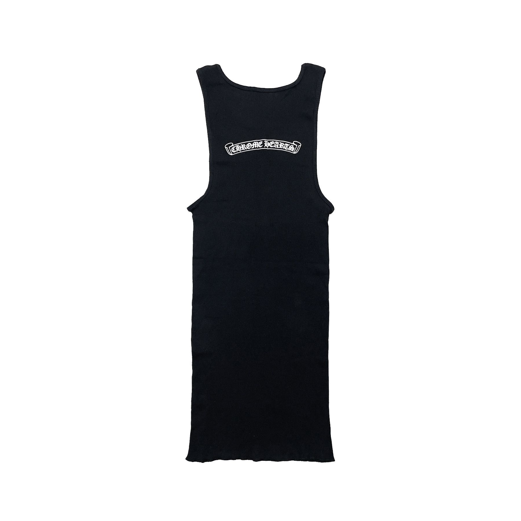 Chrome Hearts Neck Logo Black Tank Top
