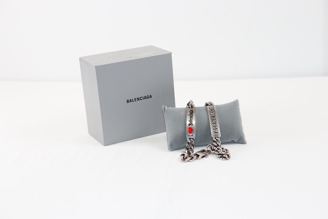 image of O1Rshd1 Size: XL / Dup / I Love Balenciaga Chocker Necklace in Silver, Men's