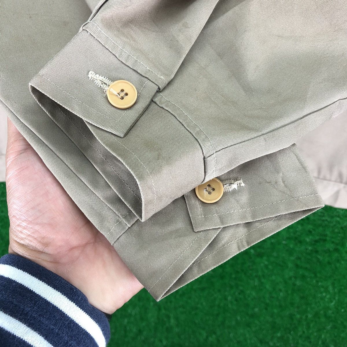 Vintage Vintage 80's Khaki Work Jacket Double Pocket Size US M / EU 48-50 / 2 - 10 Thumbnail