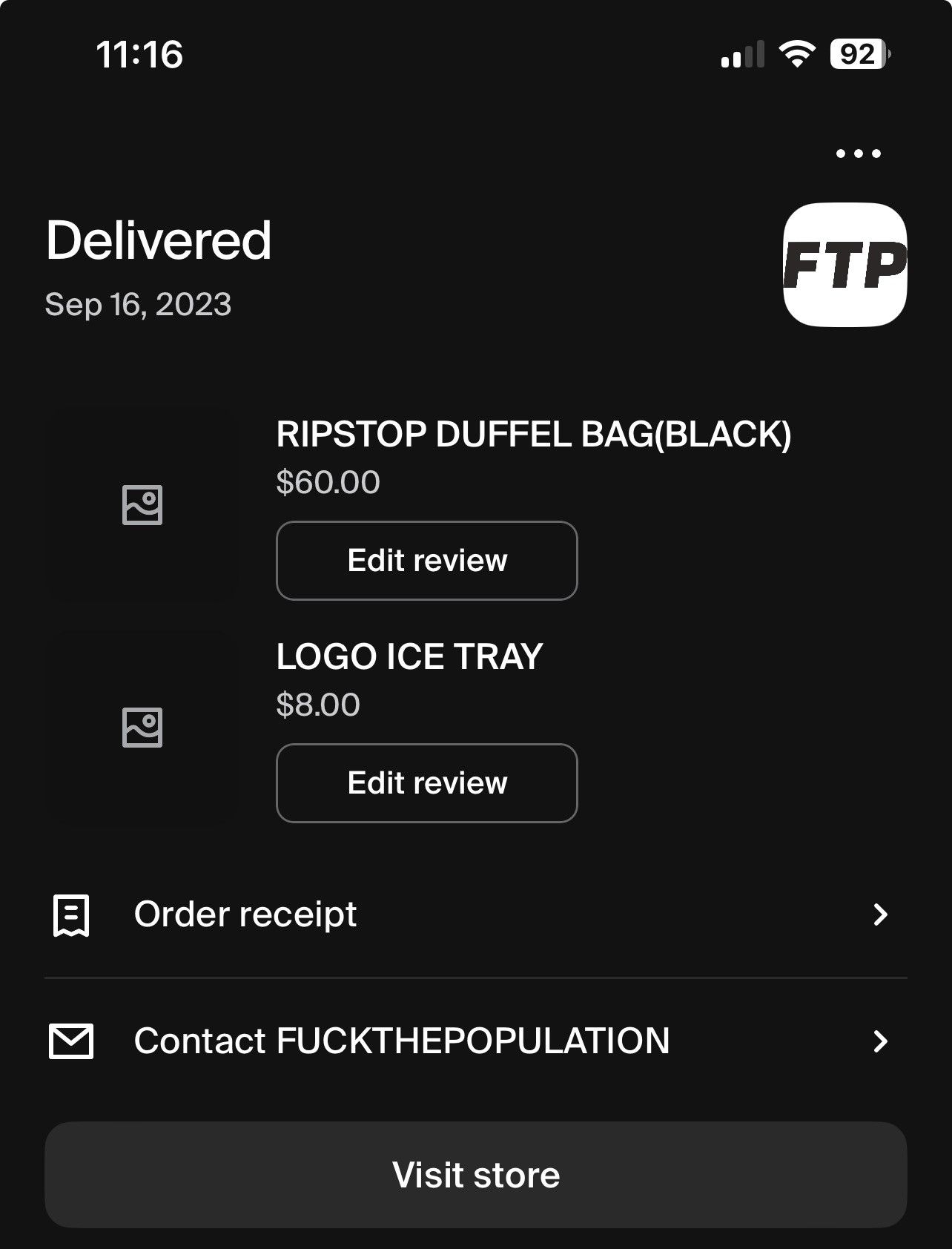 Fucking Awesome FTP Ripstop Duffel Bag Size ONE SIZE - 3 Thumbnail