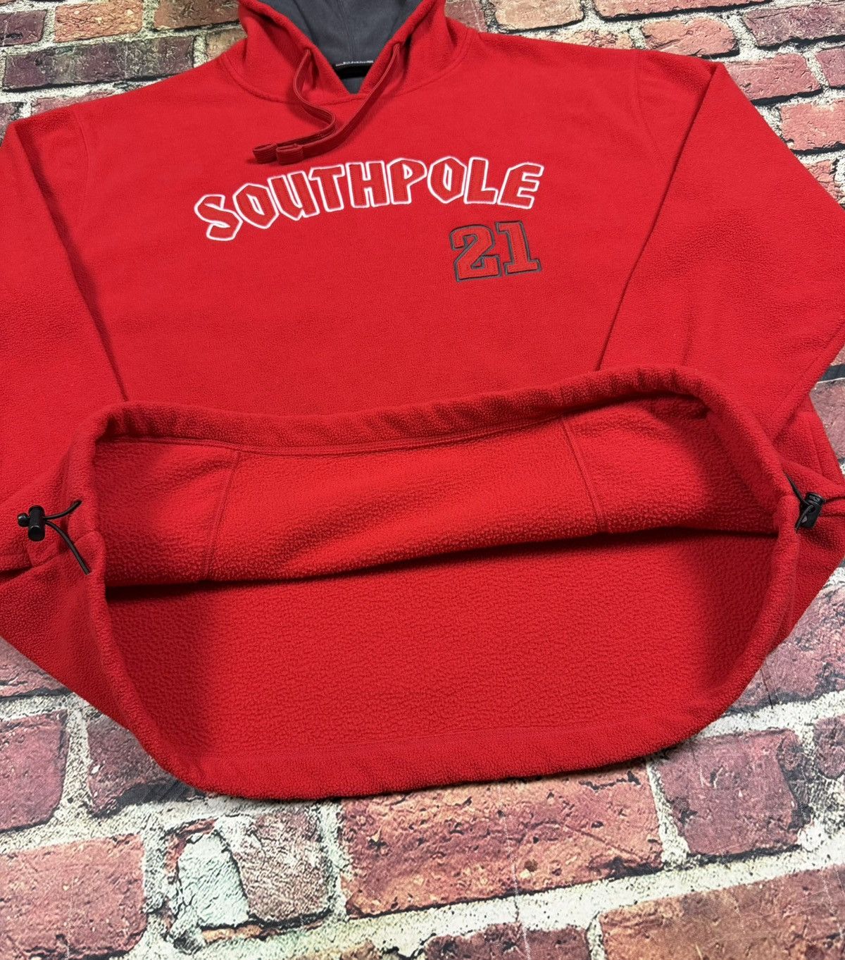 Southpole Vintage Southpole Fleece Hoodie Red Baggy Fit Sweatshirt Y2K Size US XL / EU 56 / 4 - 7 Thumbnail