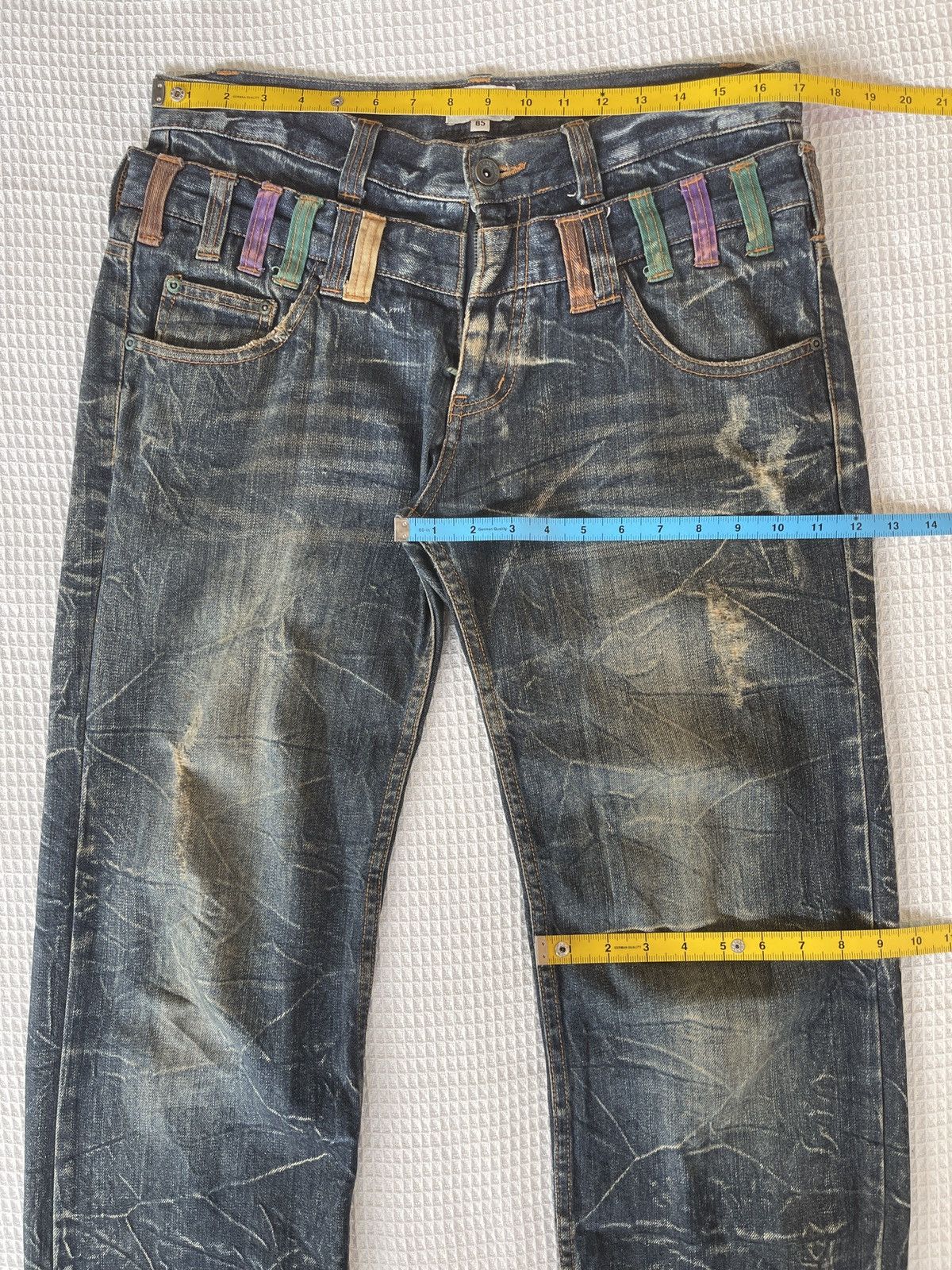 Tornado Mart Very Rare🔥Japanese NYLAUS Double Waist Jeans Size US 34 / EU 50 - 13 Thumbnail