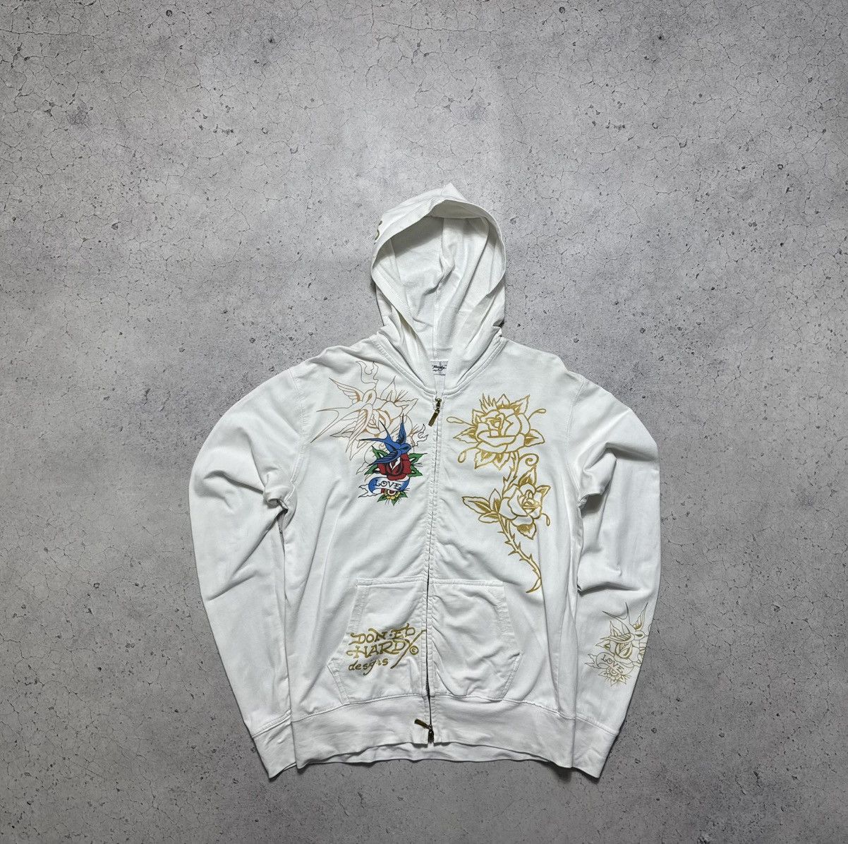 Ed Hardy Ed Hardy by Christian Audigier Women’s Full Zip Hoodie White Size XL / US 12-14 / IT 48-50 - 1 Thumbnail