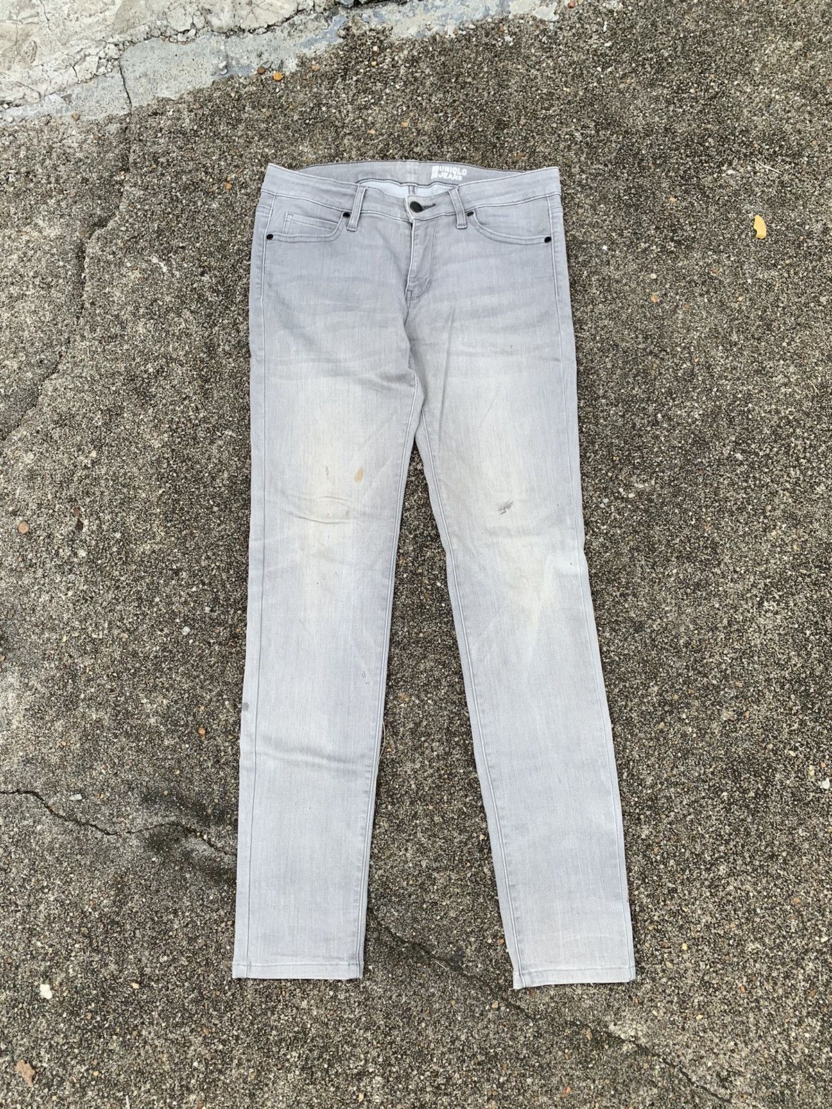 Japanese Brand Steals! Uniqlo Jeans Grey Denim Skinny Fit Size US 30 / EU 46 - 3 Thumbnail