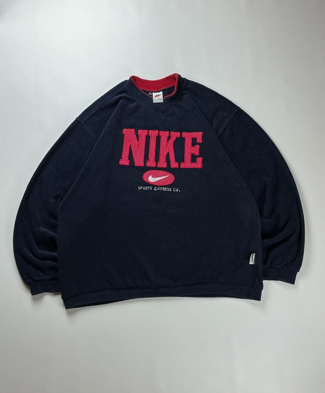 Nike Nike Rare 90s Teddy Sweatshirt with Big Logo – Made in Italy Size US XL / EU 56 / 4 - 2 Thumbnail