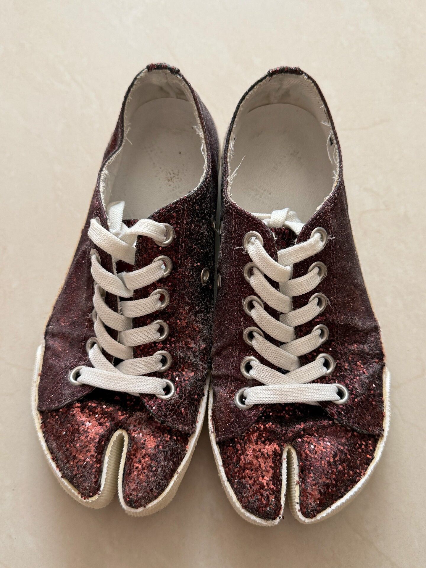 Maison Margiela Maison Margiela Tabi Sequin Canvas Shoes Size US 5.5 / IT 35.5 - 1 Thumbnail