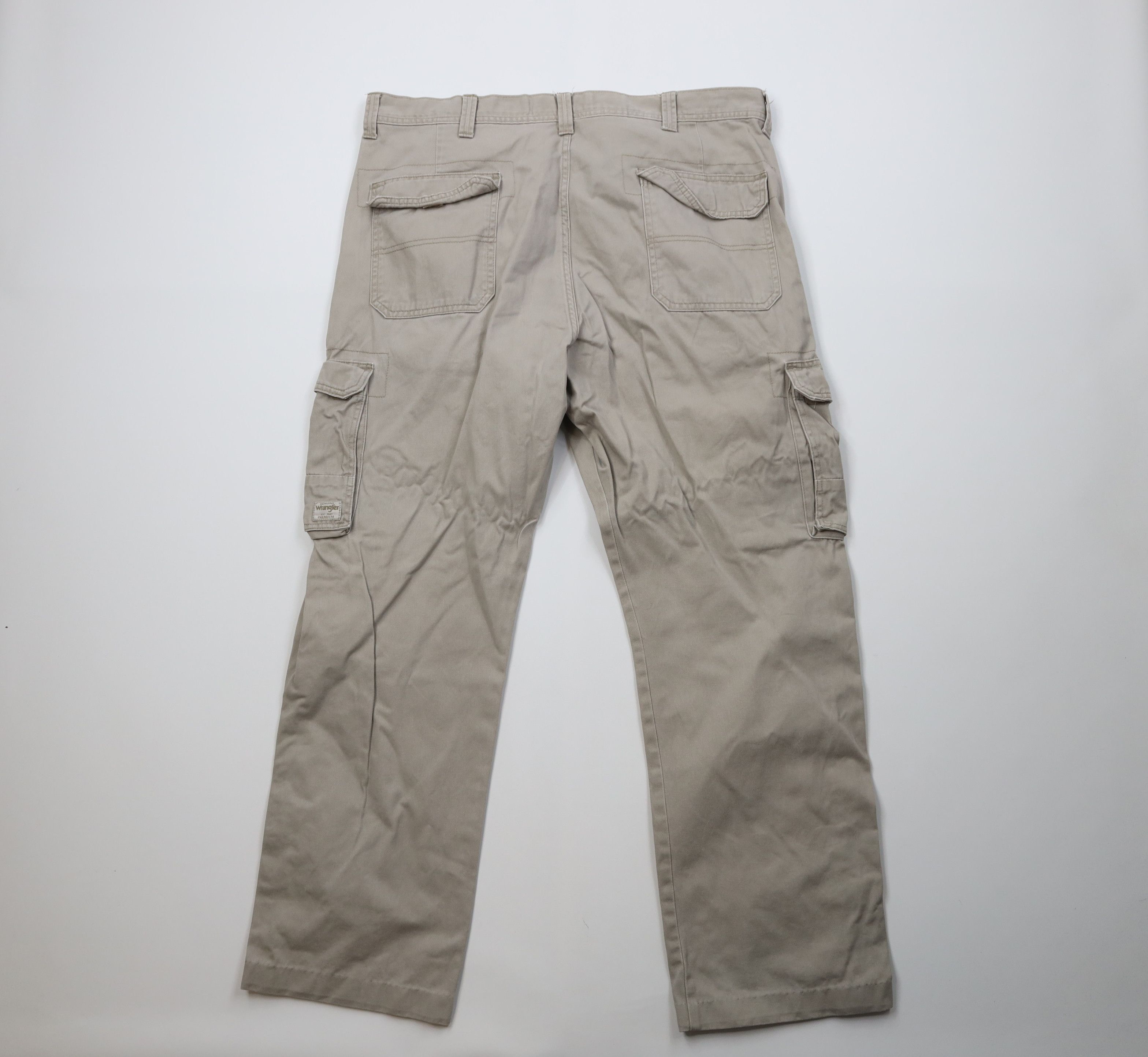 Wrangler Vintage Y2K Wrangler Baggy Wide Leg Cargo Pants Beige Cotton Size US 38 / EU 54 - 8 Thumbnail