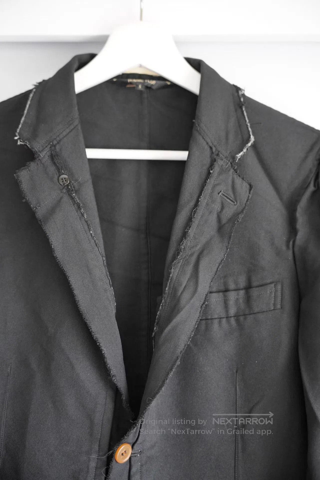 Comme des Garcons Long Black Coat with Button Closure. Size US S / EU 44-46 / 1 - 4 Thumbnail