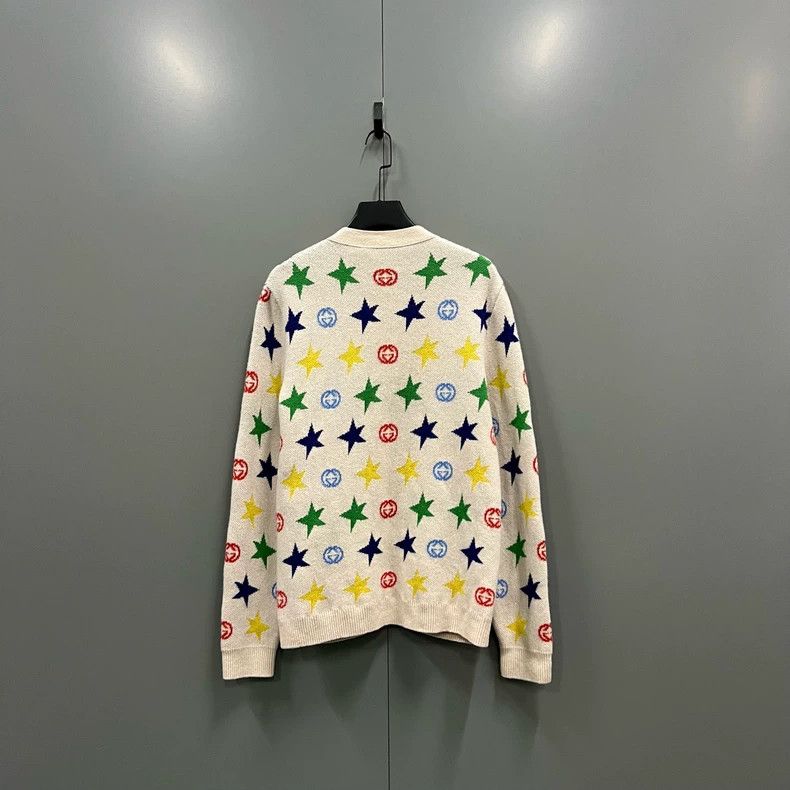 Gucci Gucci Star GG jacquard knitted cardigan jacket 2502-Nextarr Size US M / EU 48-50 / 2 - 4 Thumbnail